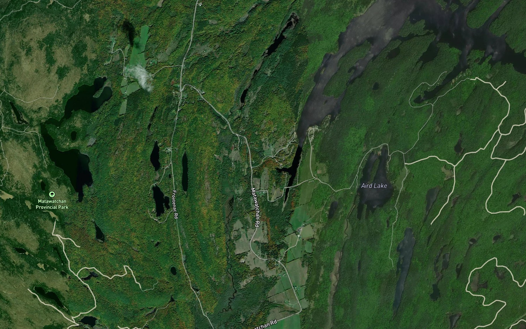 Satellite map of the Colton Creek