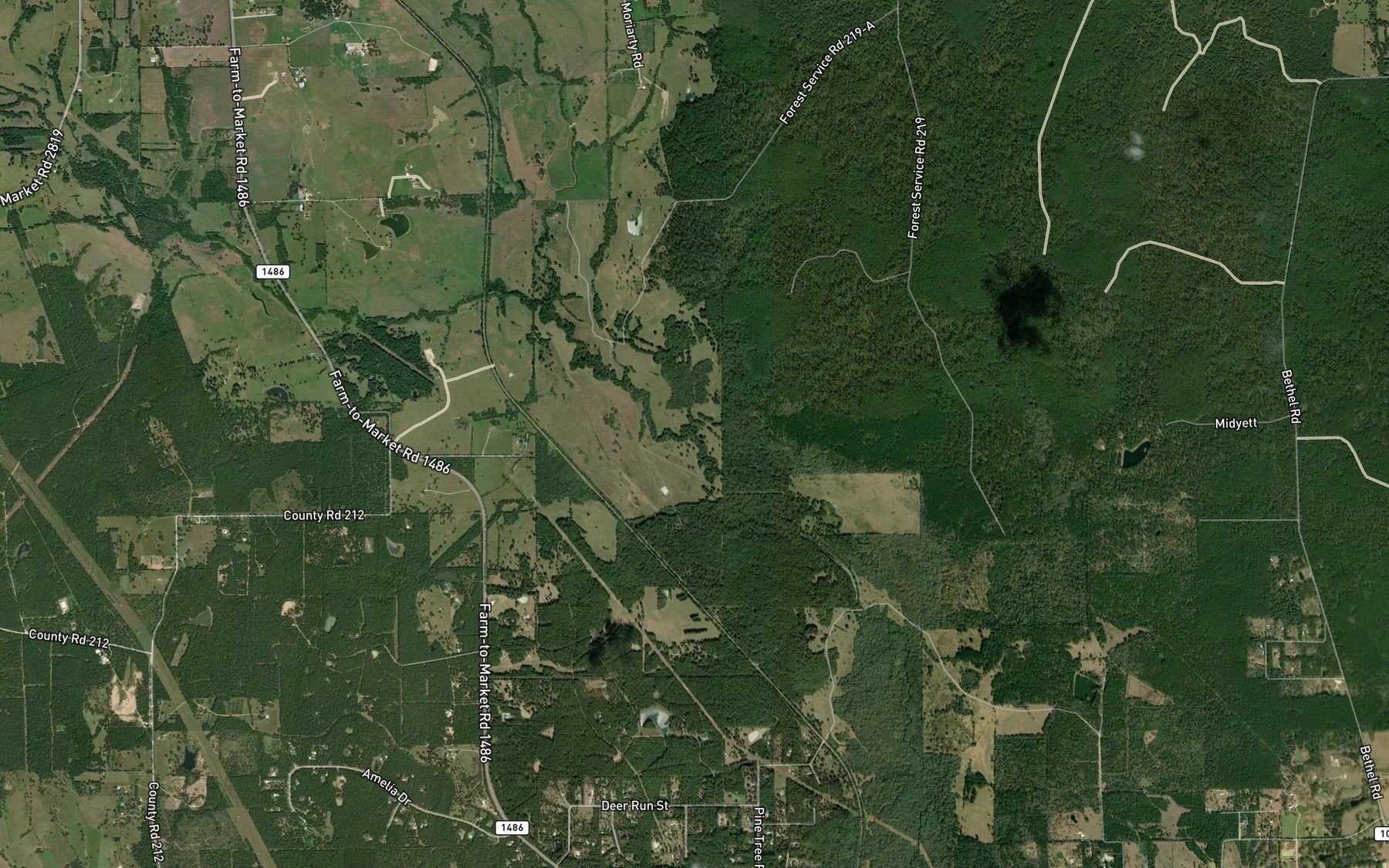 Satellite map of the Kidhaw Branch