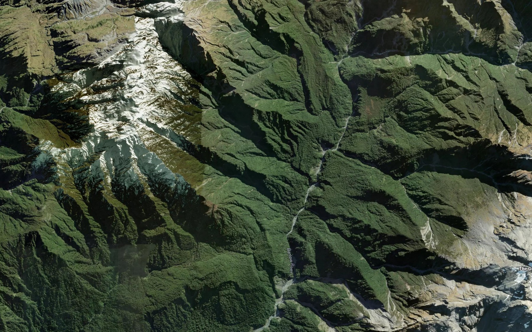 Satellite map of the Barlow River