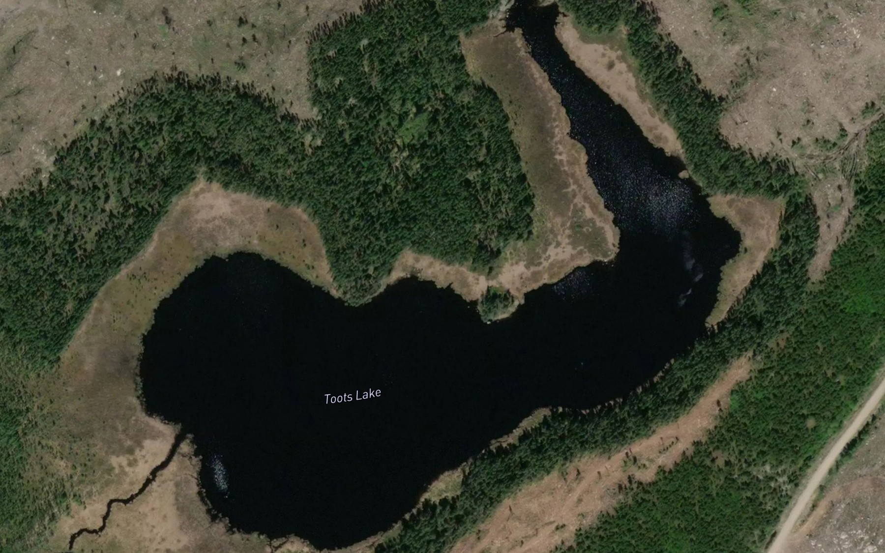 Satellite map of the Toots Lake