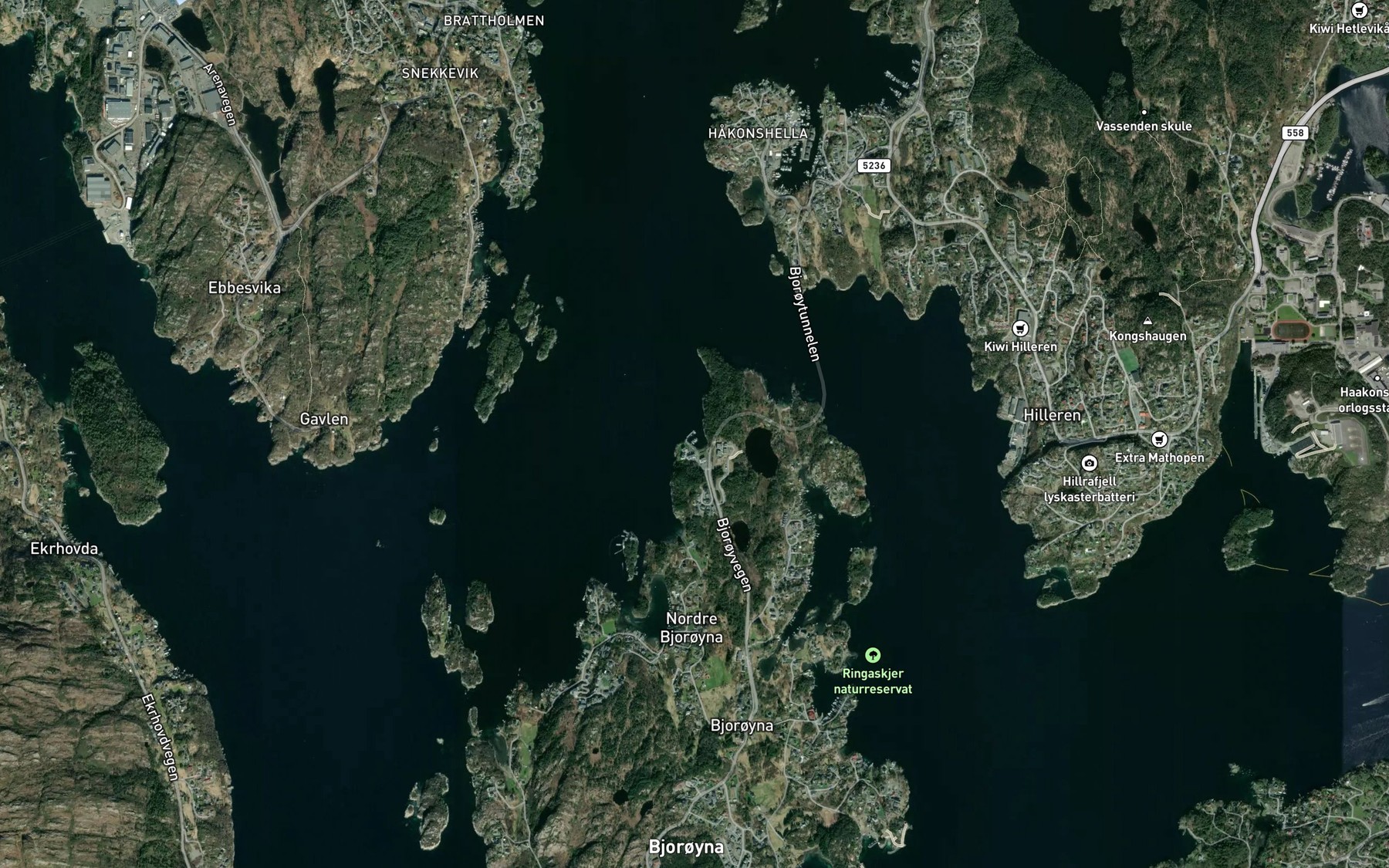 Satellite map of the Nilsvika
