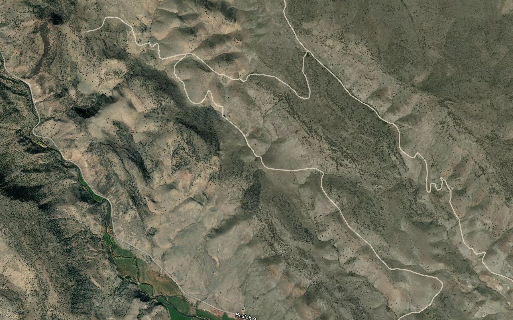 Satellite map of the Dugout Reservoir