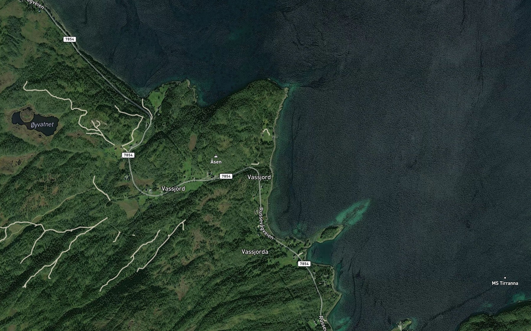 Satellite map of the Dalelva