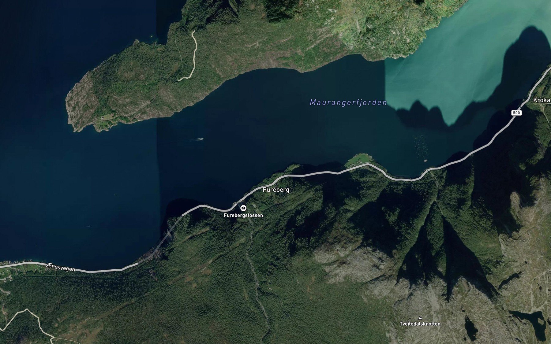 Satellite map of the Knappahola