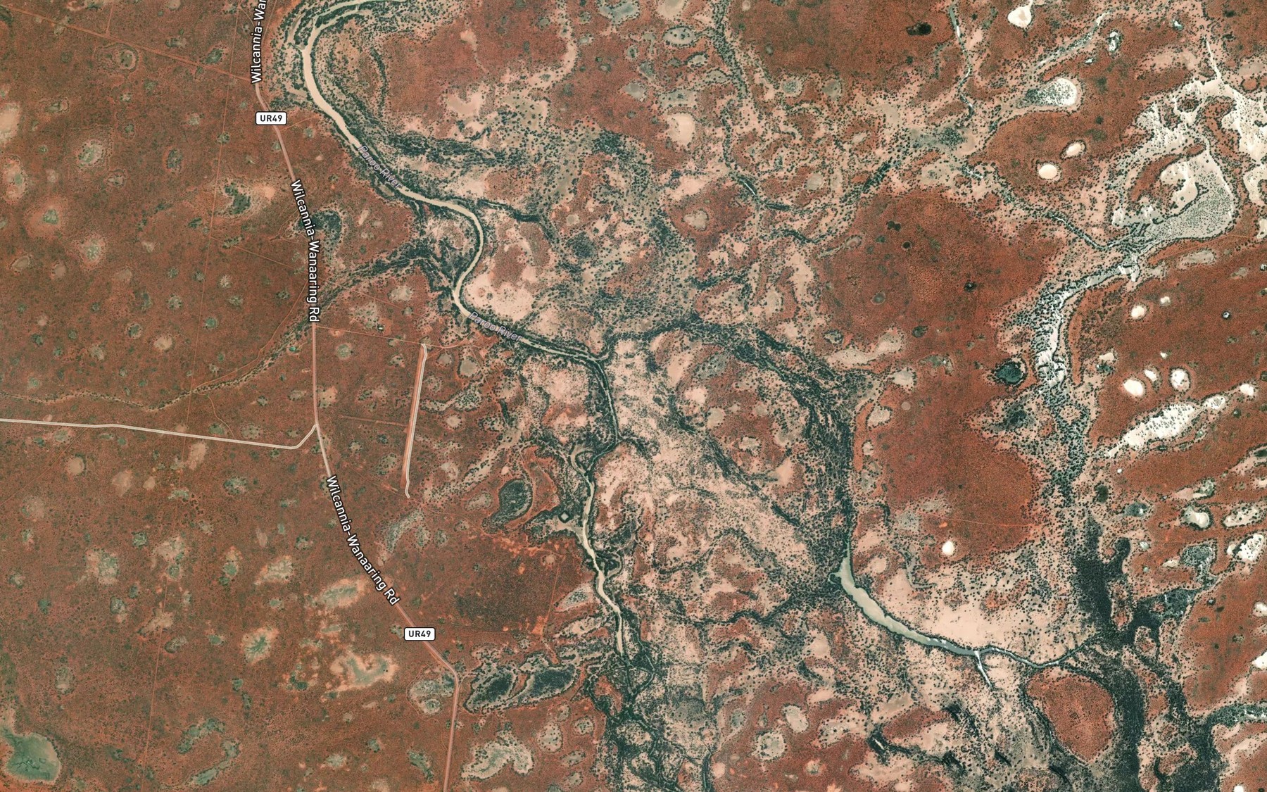 Satellite map of the Calbocaro Billabong