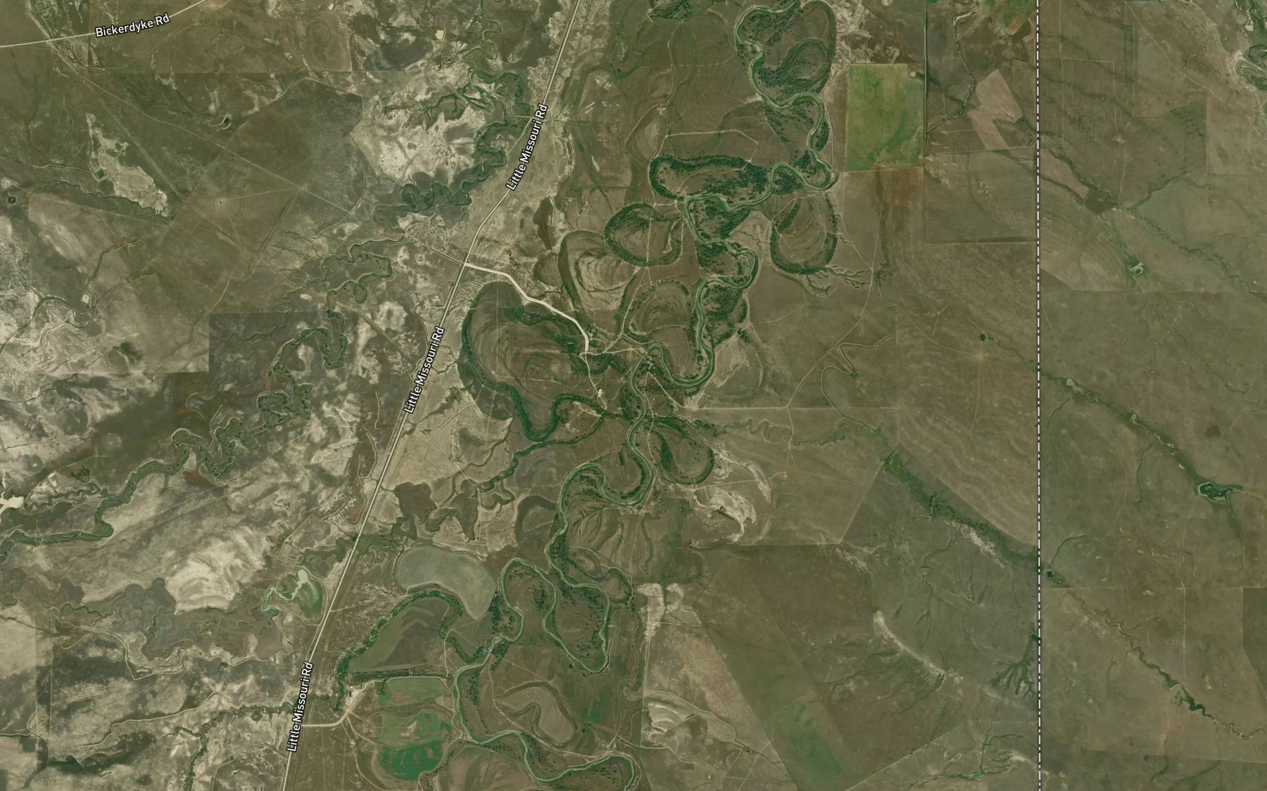 Satellite map of the Mud Creek