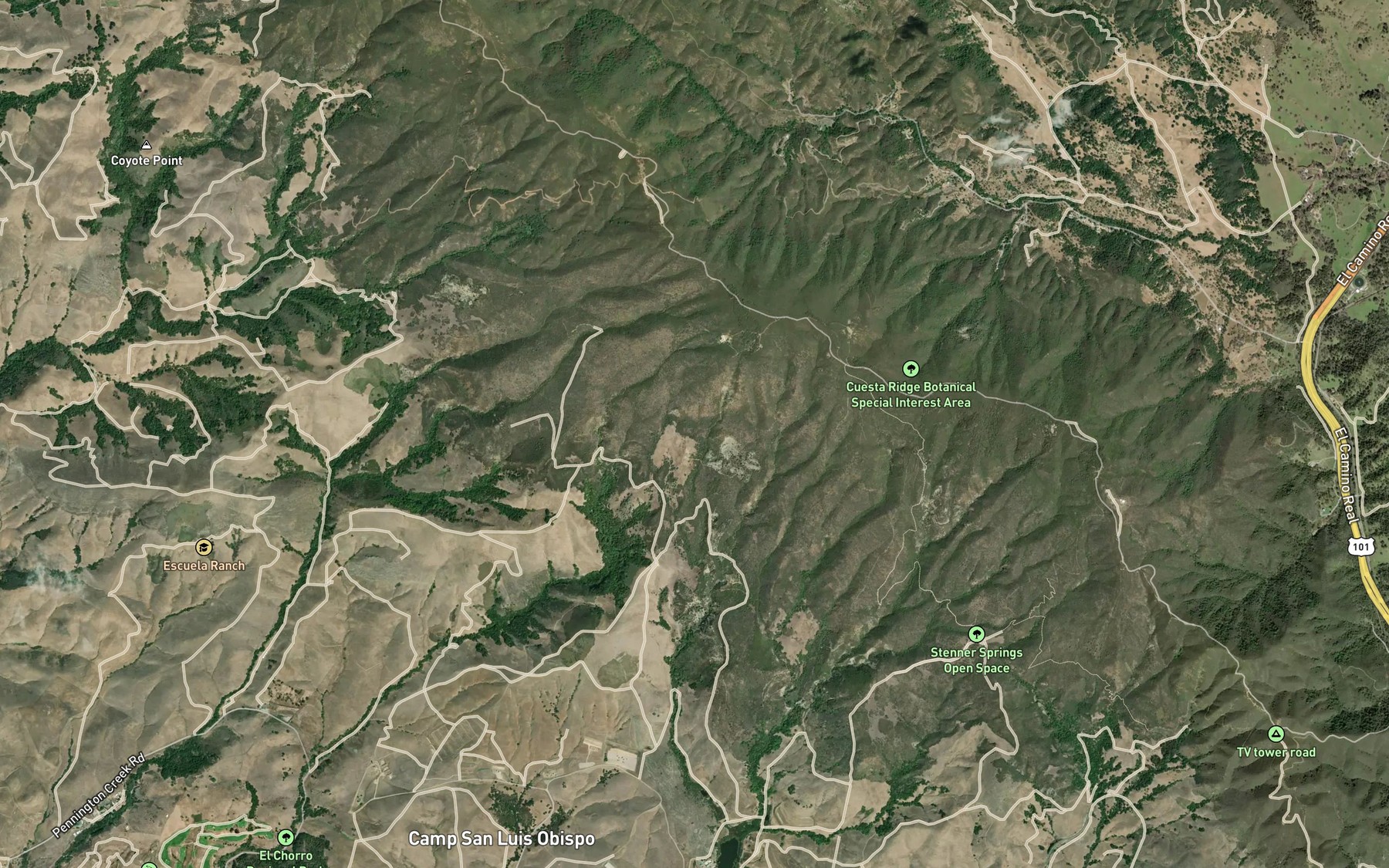 Satellite map of the Dughi Spring