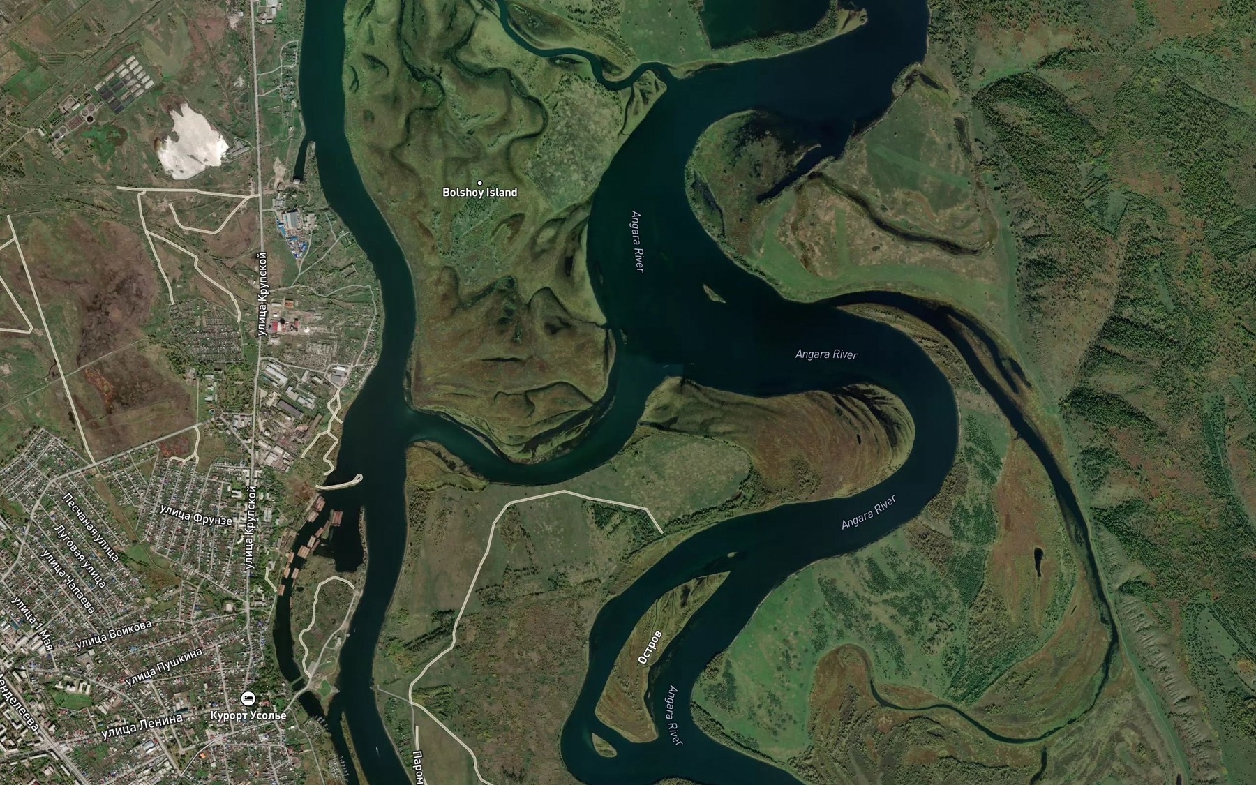 Satellite map of the Protoka Poperechnaya