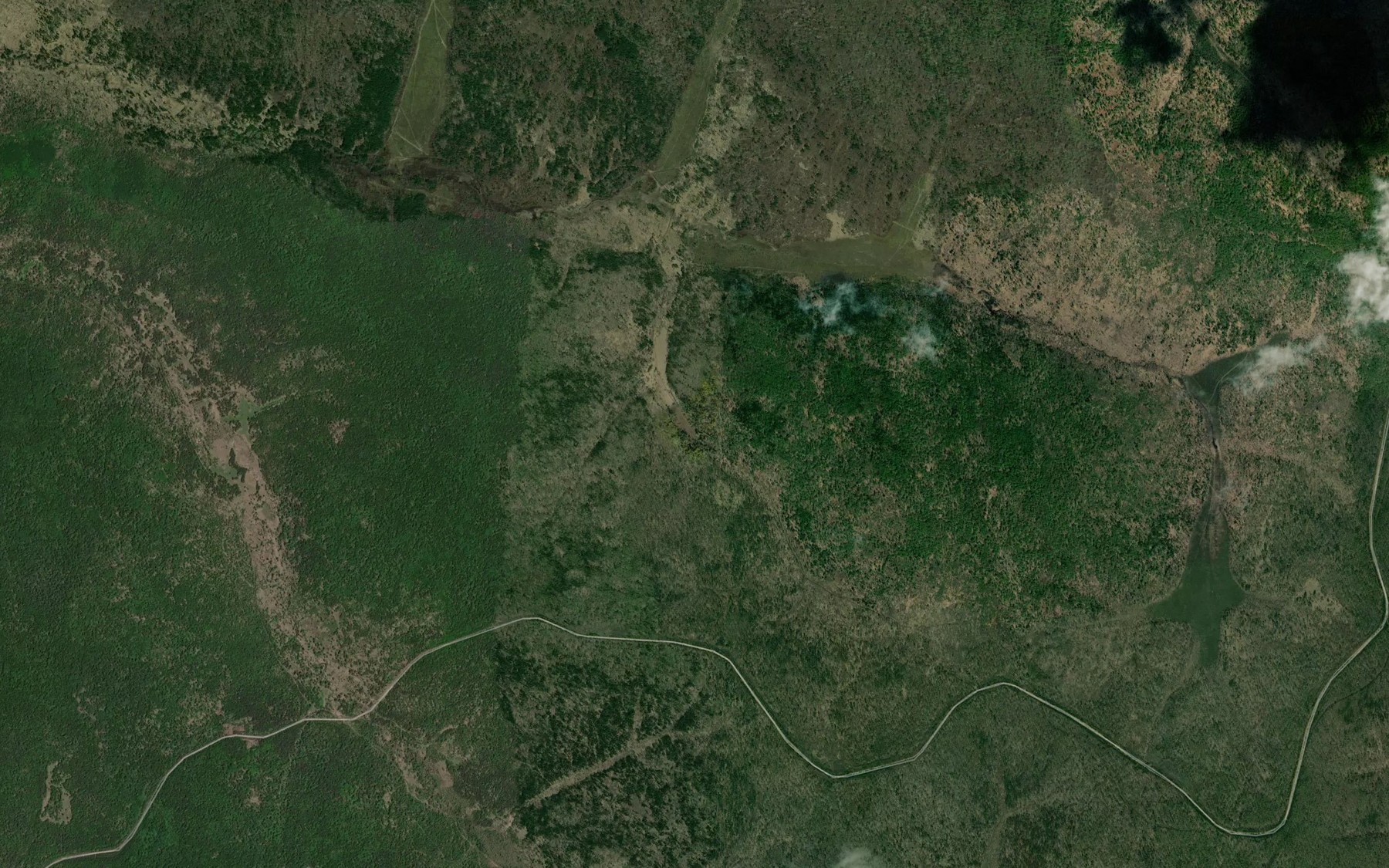 Satellite map of the Pad' Shirokaya