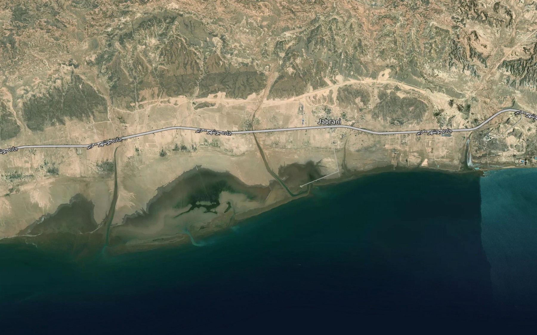 Satellite map of the Khowr-e Botaneh