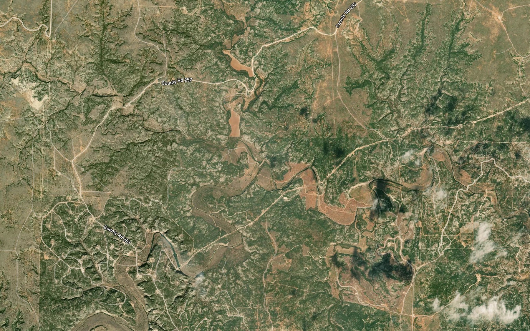 Satellite map of the Willow Creek