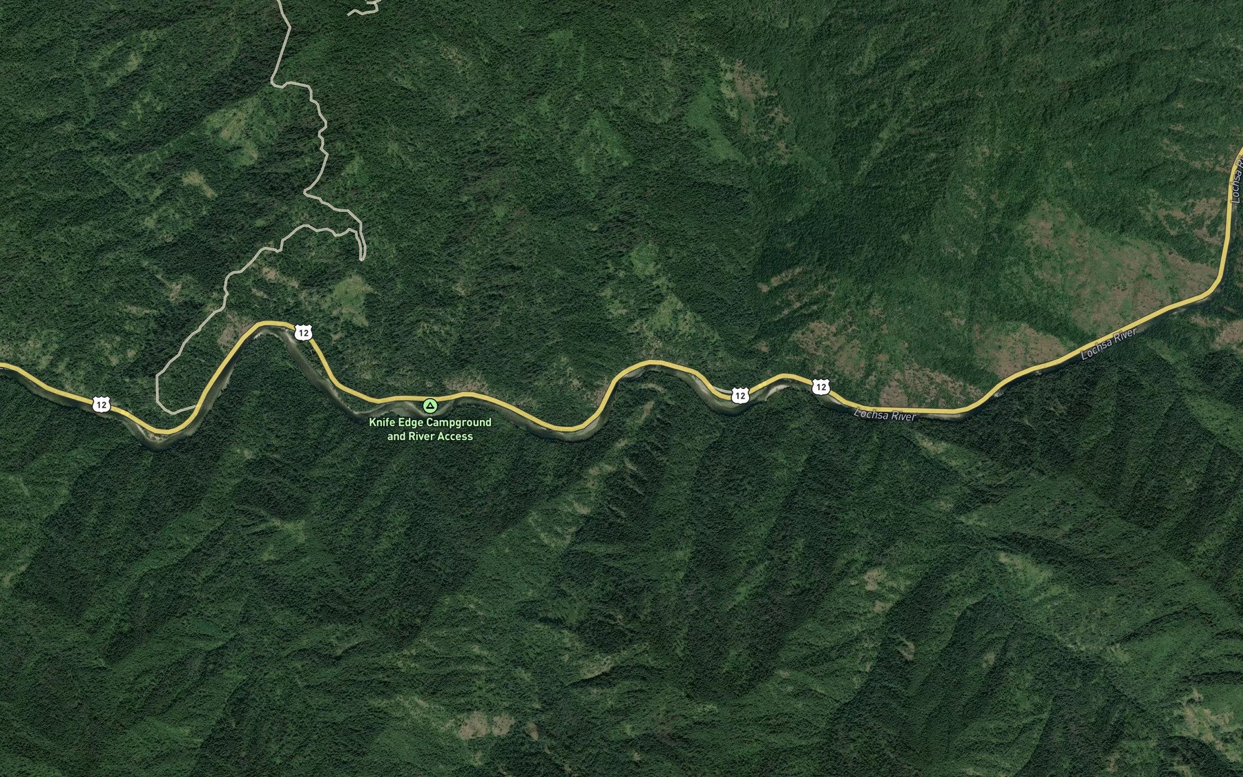 Satellite map of the Coolwater Creek