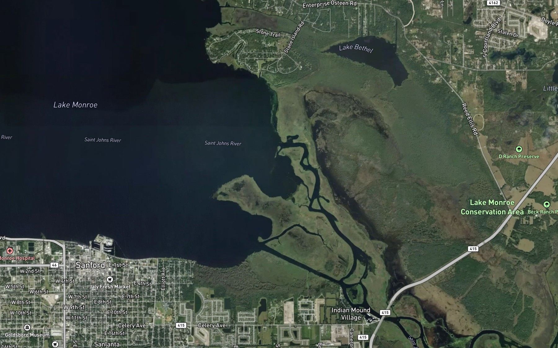 Satellite map of the Big Smokehouse Cove
