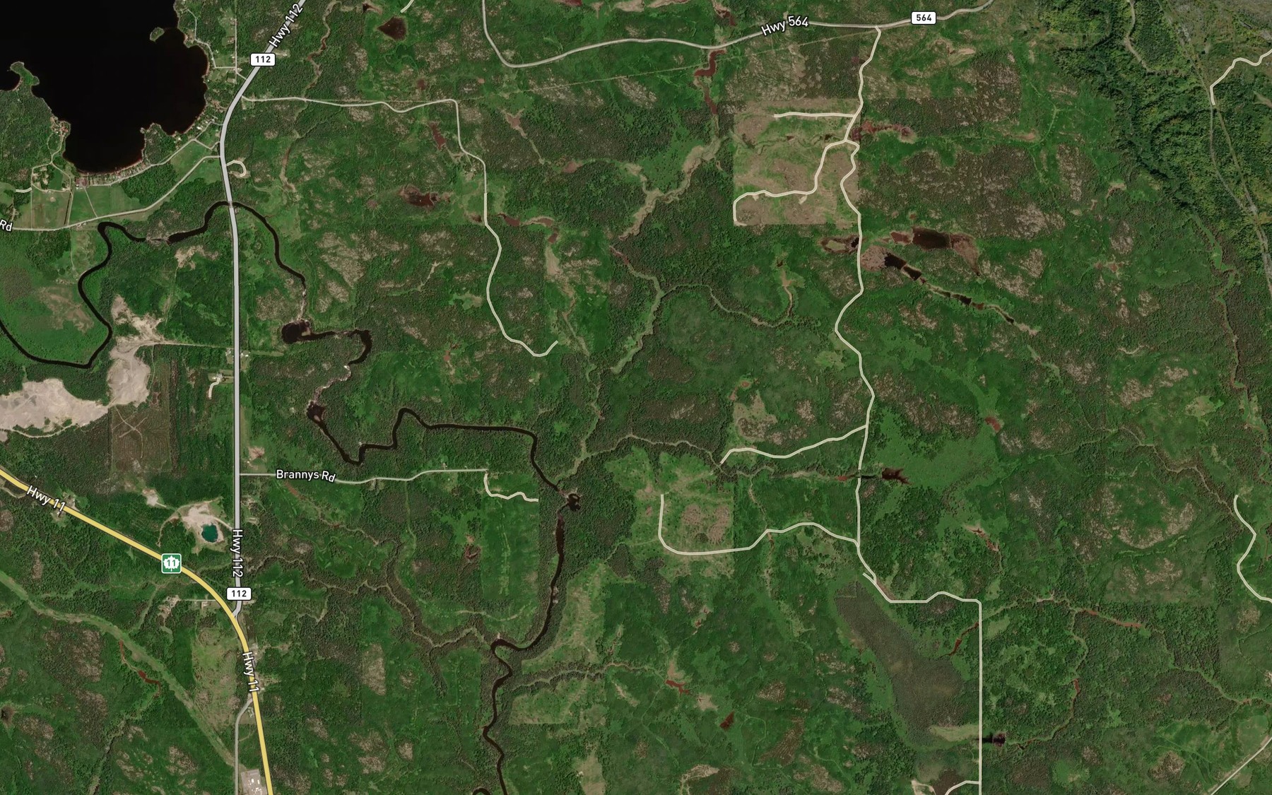 Satellite map of the Smith Creek
