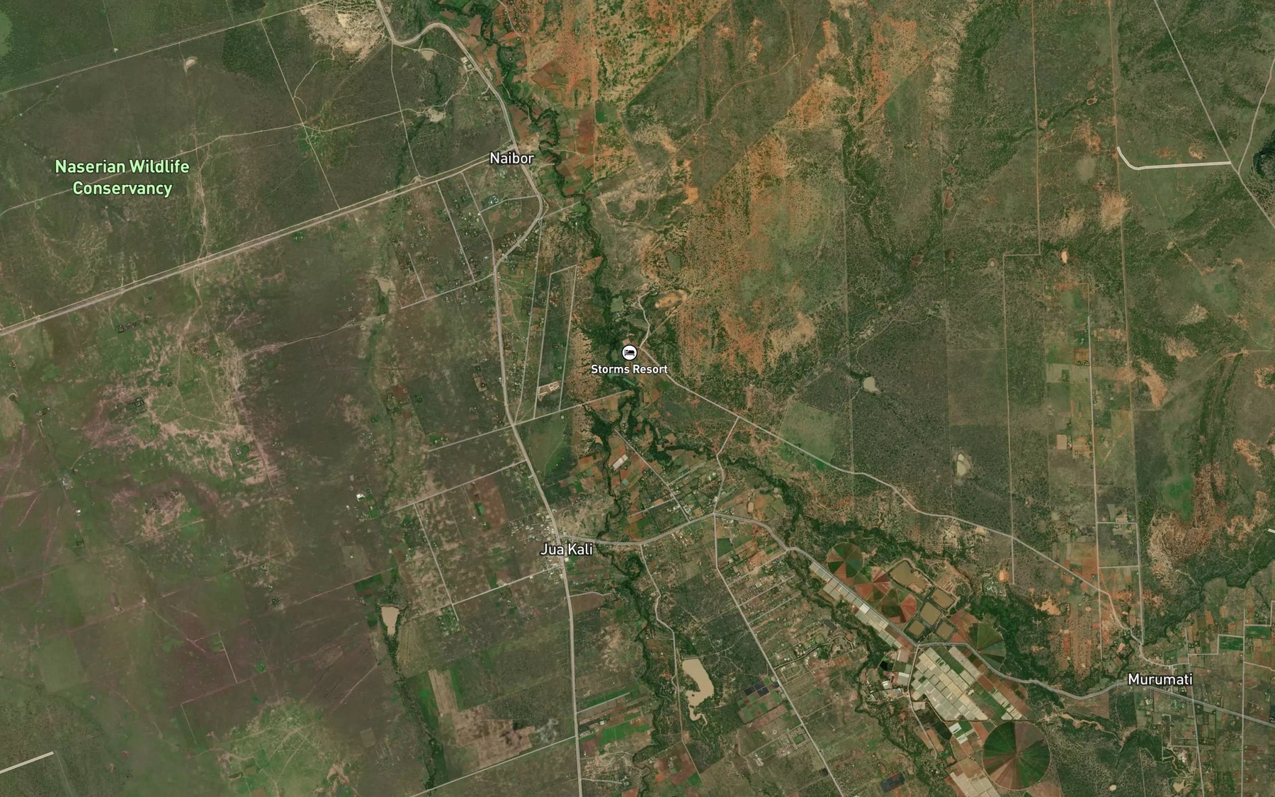 Satellite map of the Timau