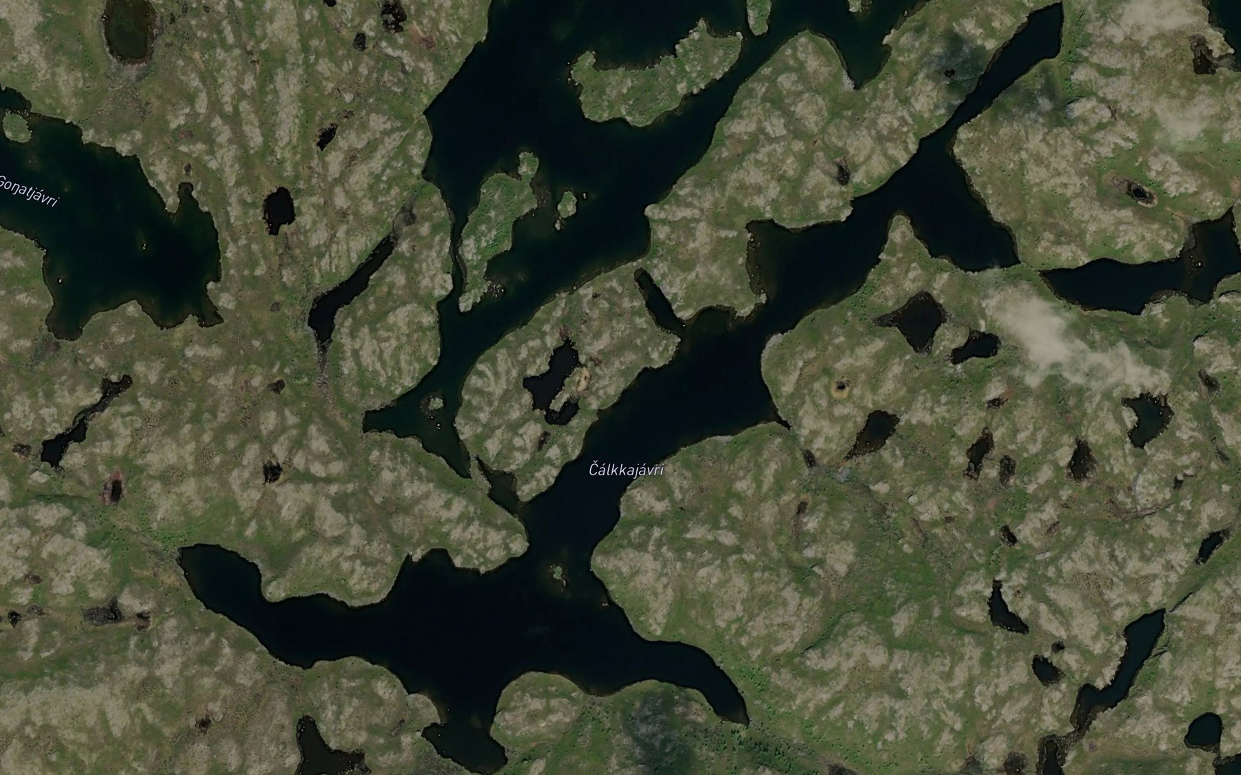 Satellite map of the Calkajavri