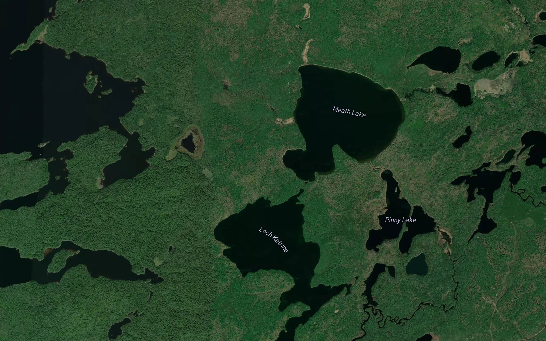 Satellite map of the Loch Katrine