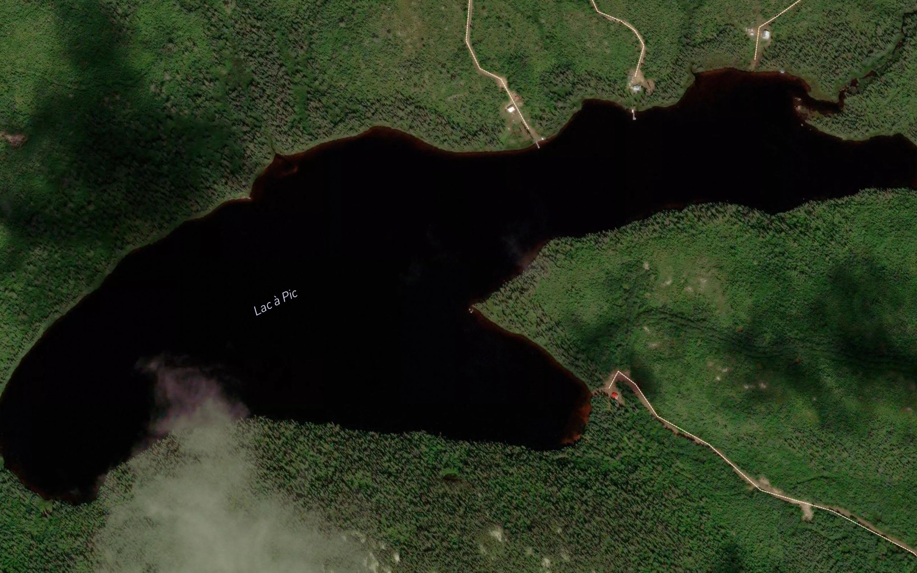 Satellite map of the Lac a Pic