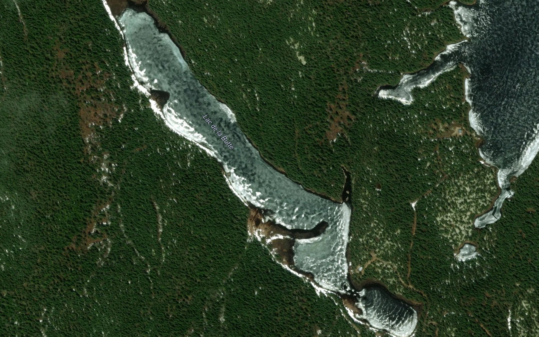 Satellite map of the Lac de la Butte