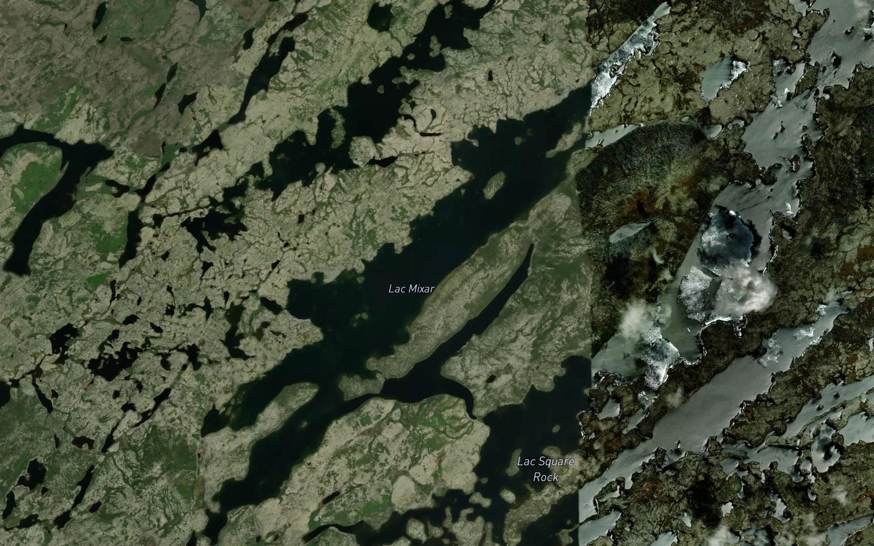 Satellite map of the Lac Mixar
