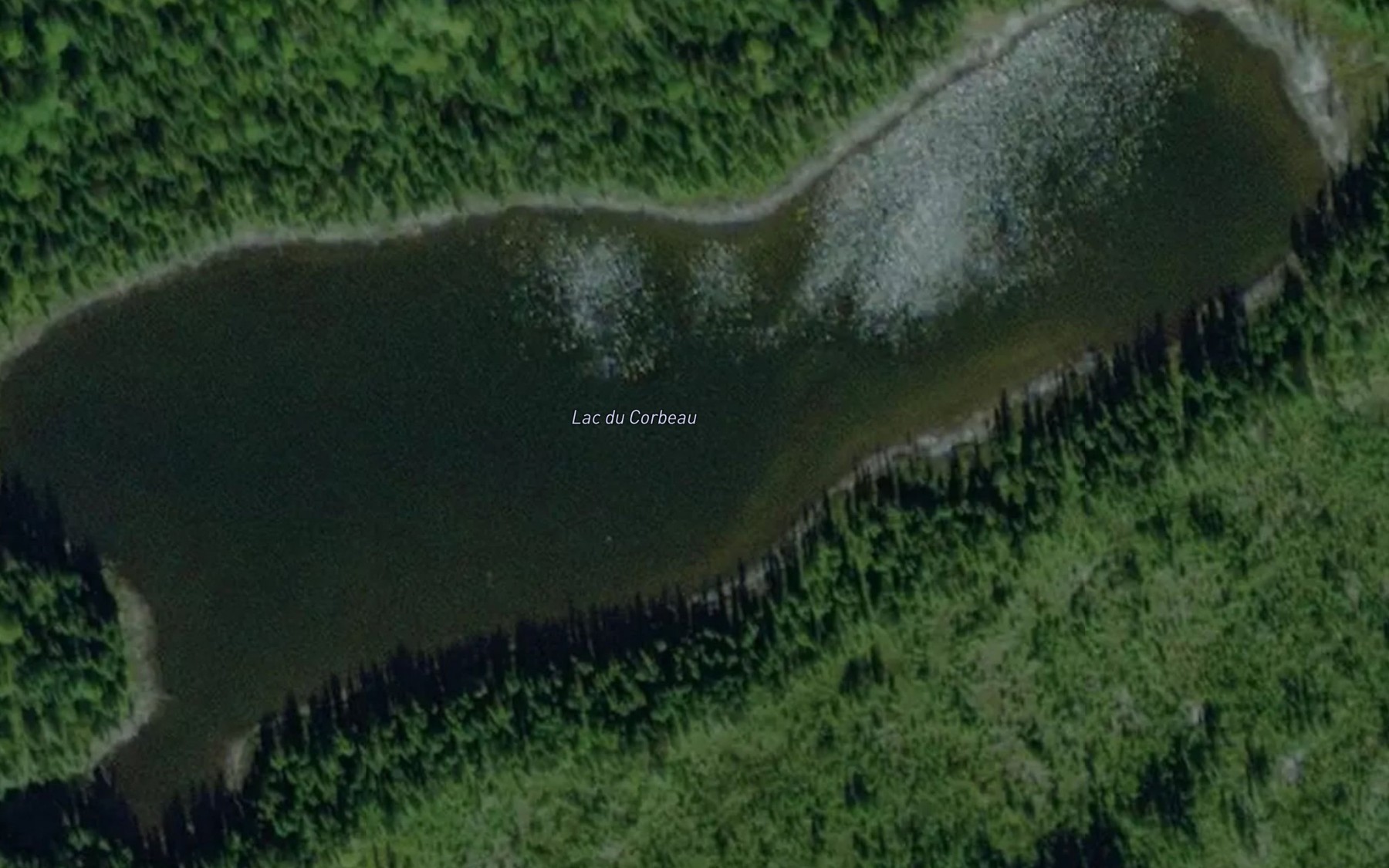 Satellite map of the Lac du Corbeau