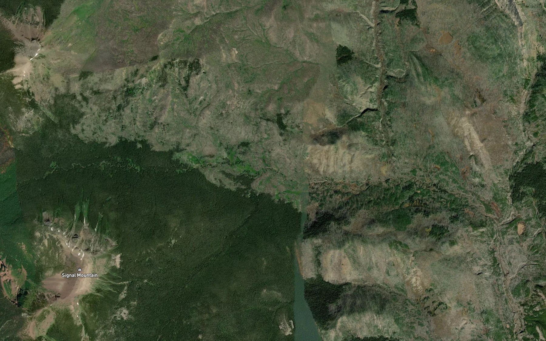 Satellite map of the South Fork Open Creek