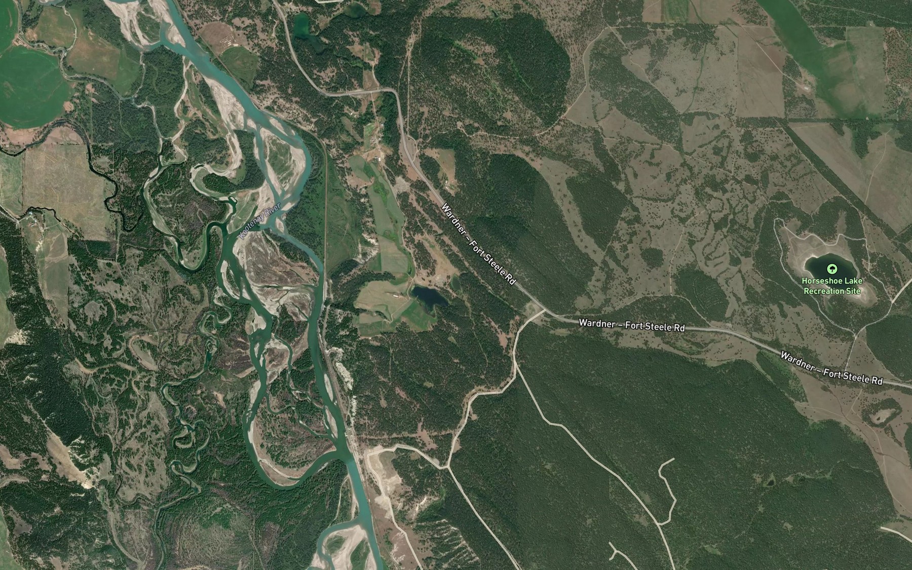 Satellite map of the Bock Lake