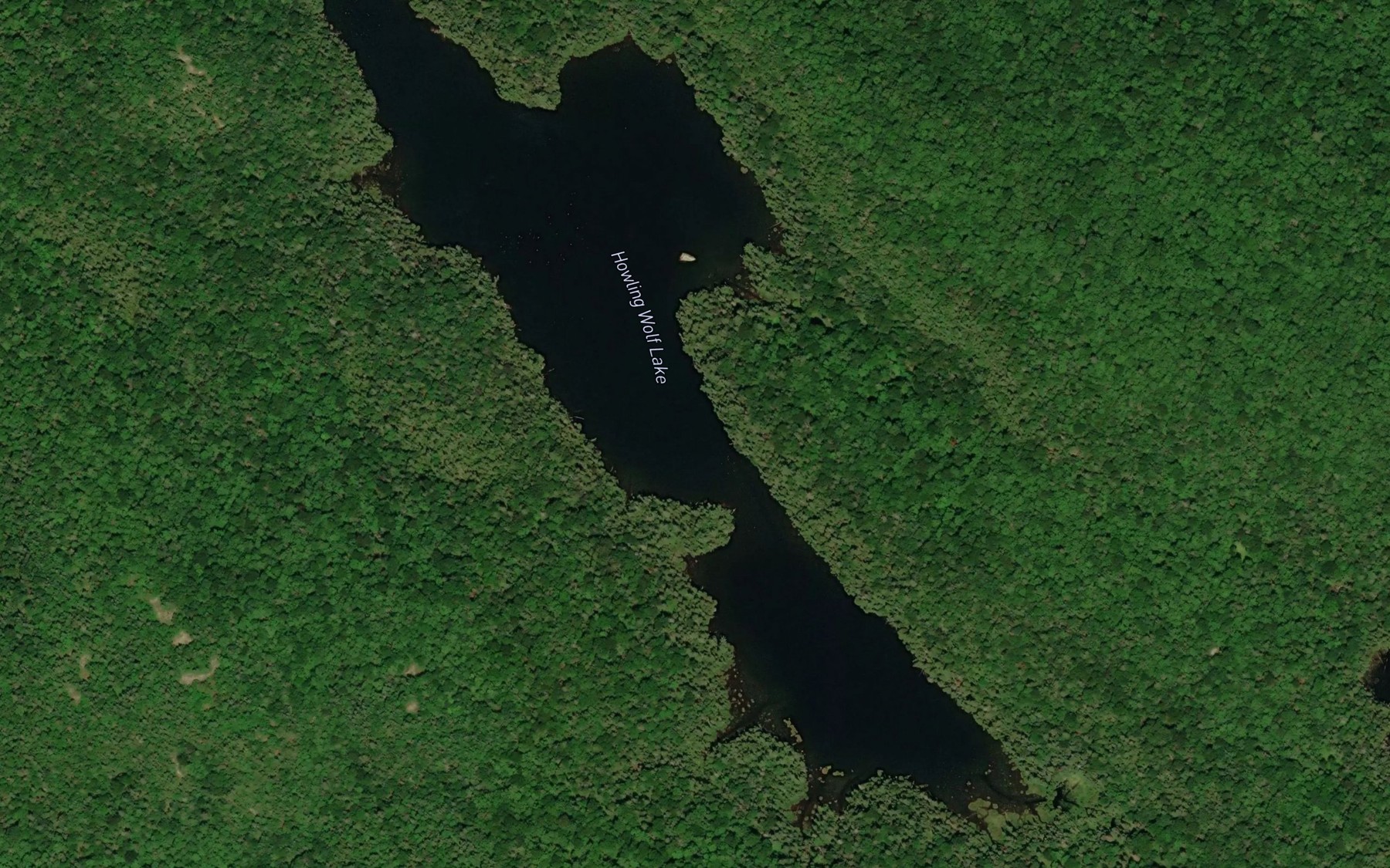 Satellite map of the Howling Wolf Lake