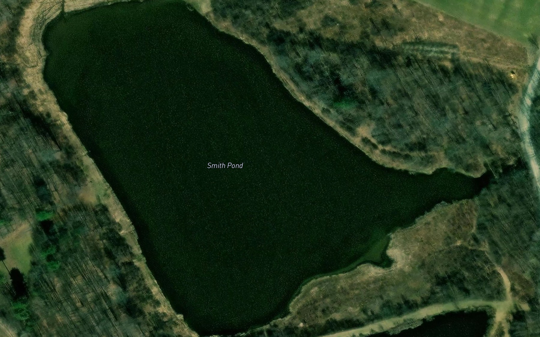 Satellite map of the Smith Pond