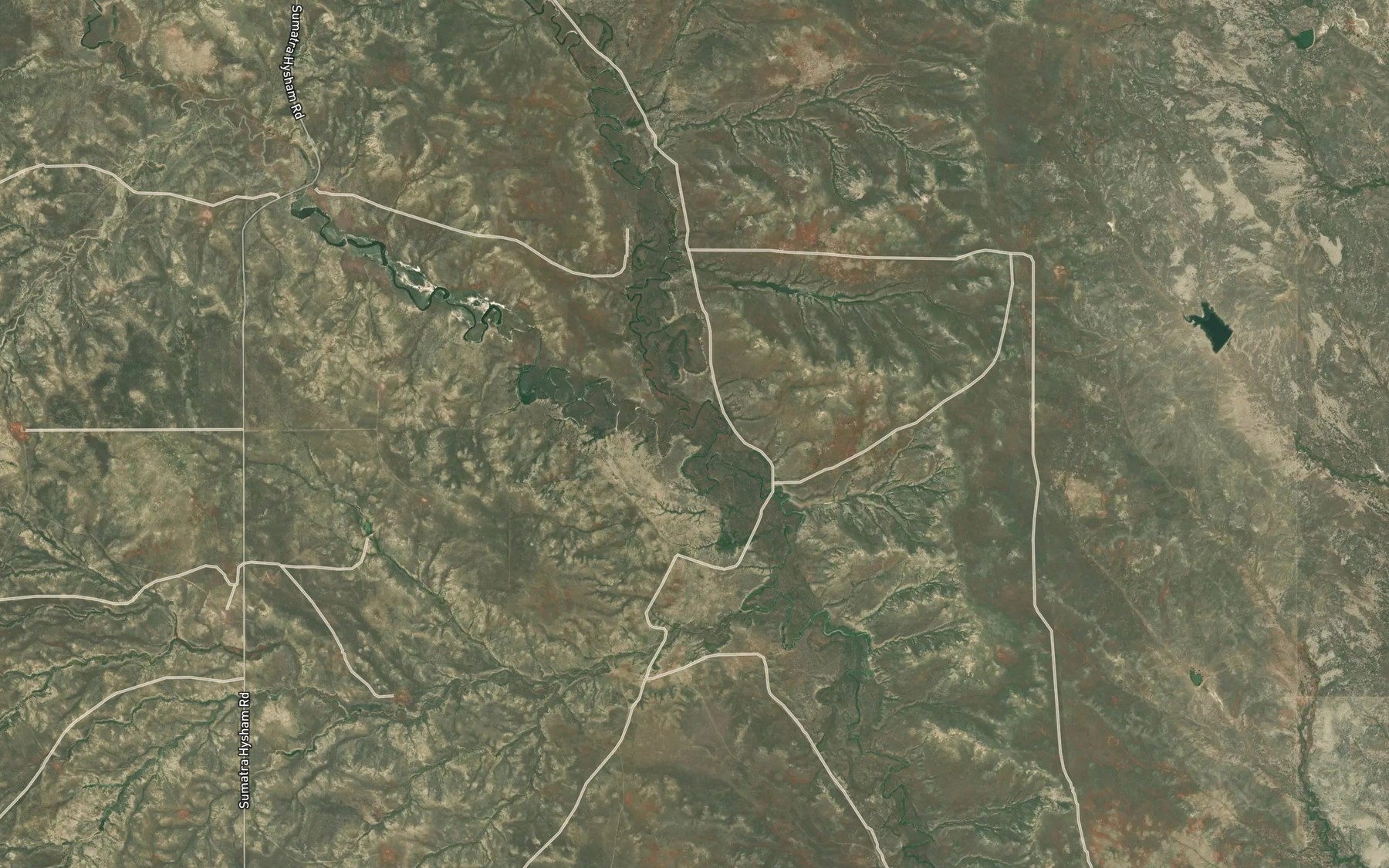 Satellite map of the West Muggins Creek