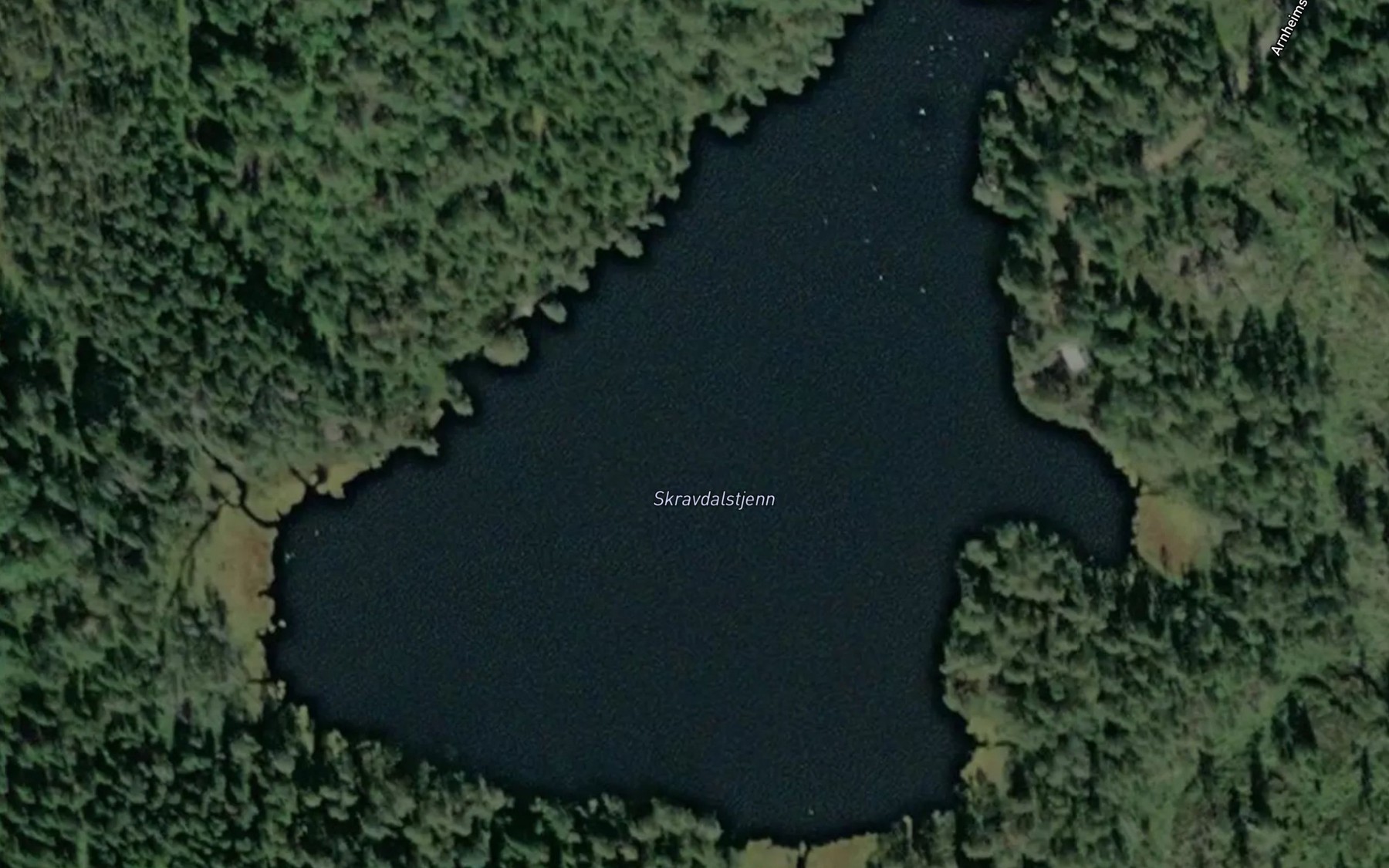 Satellite map of the Skravdalstjenn