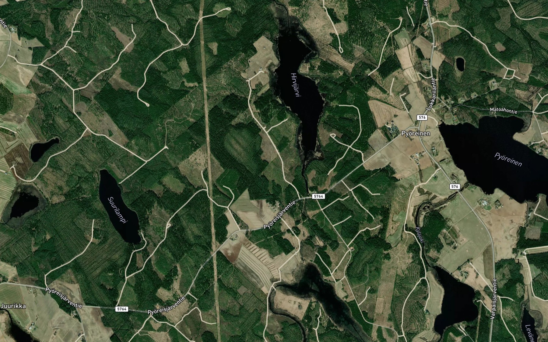 Satellite map of the Hirvijarvi