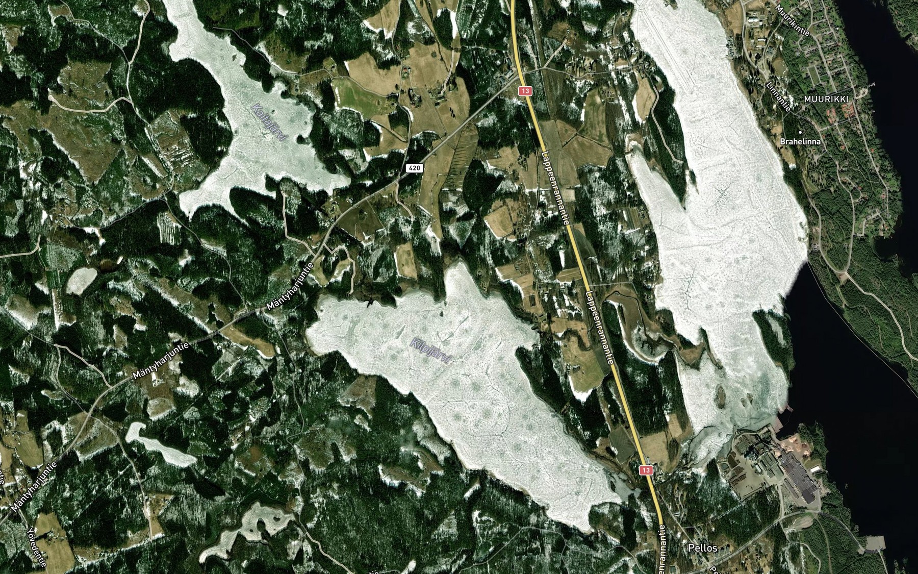 Satellite map of the Lajunlahti