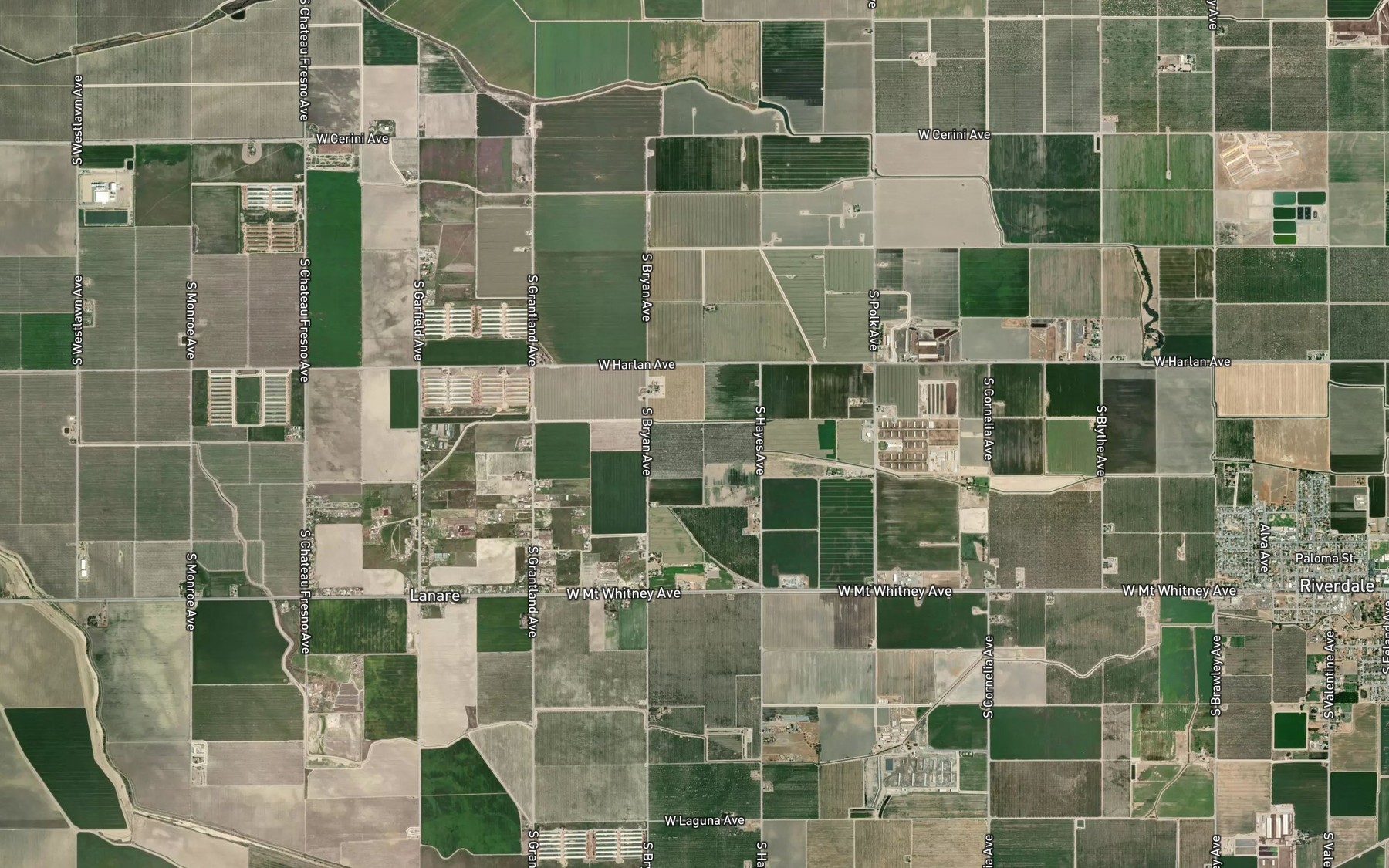 Satellite map of the Turner Ditch
