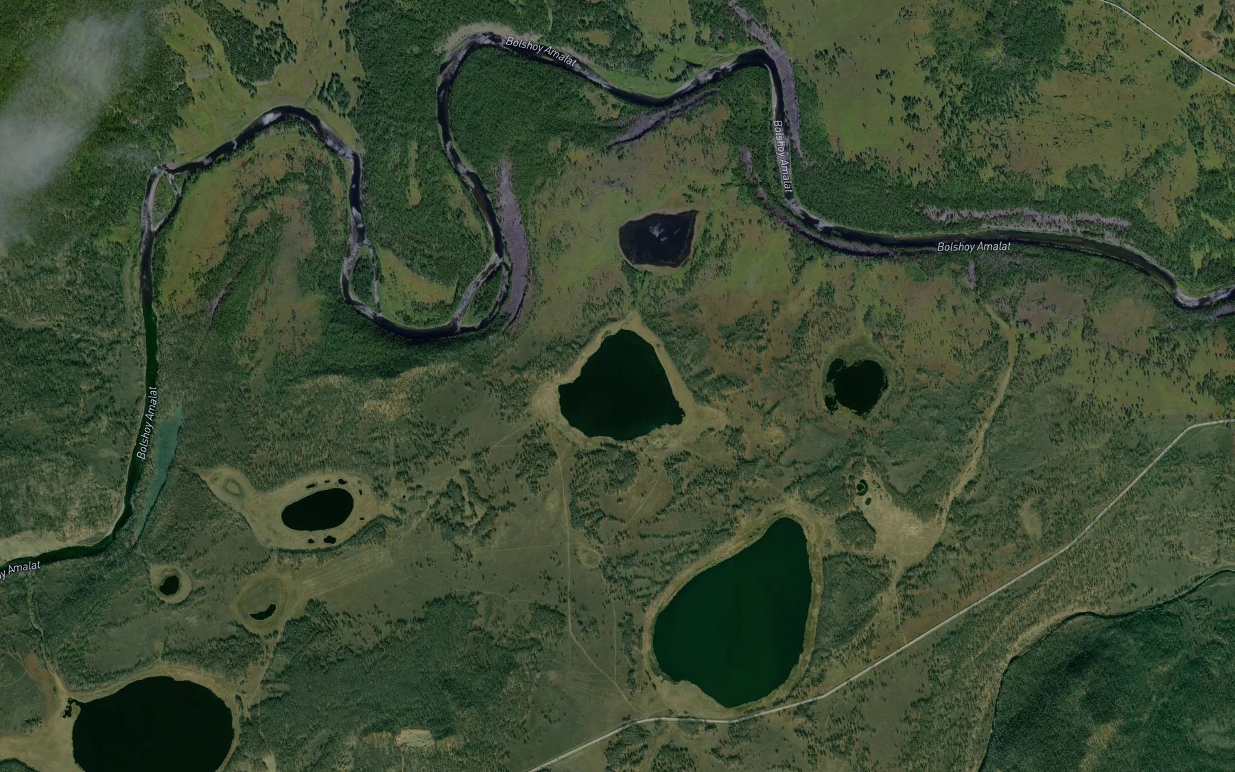 Satellite map of the Ozero Uskhyndy