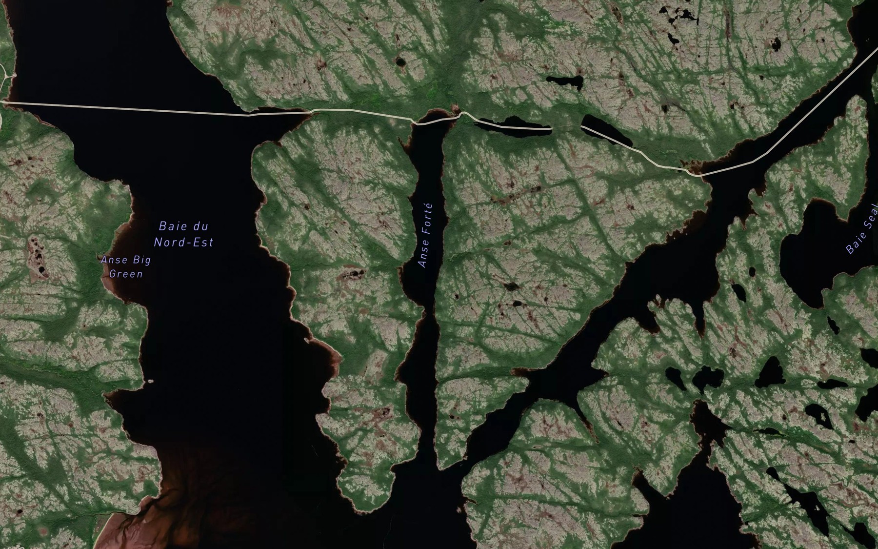Satellite map of the Anse Forte
