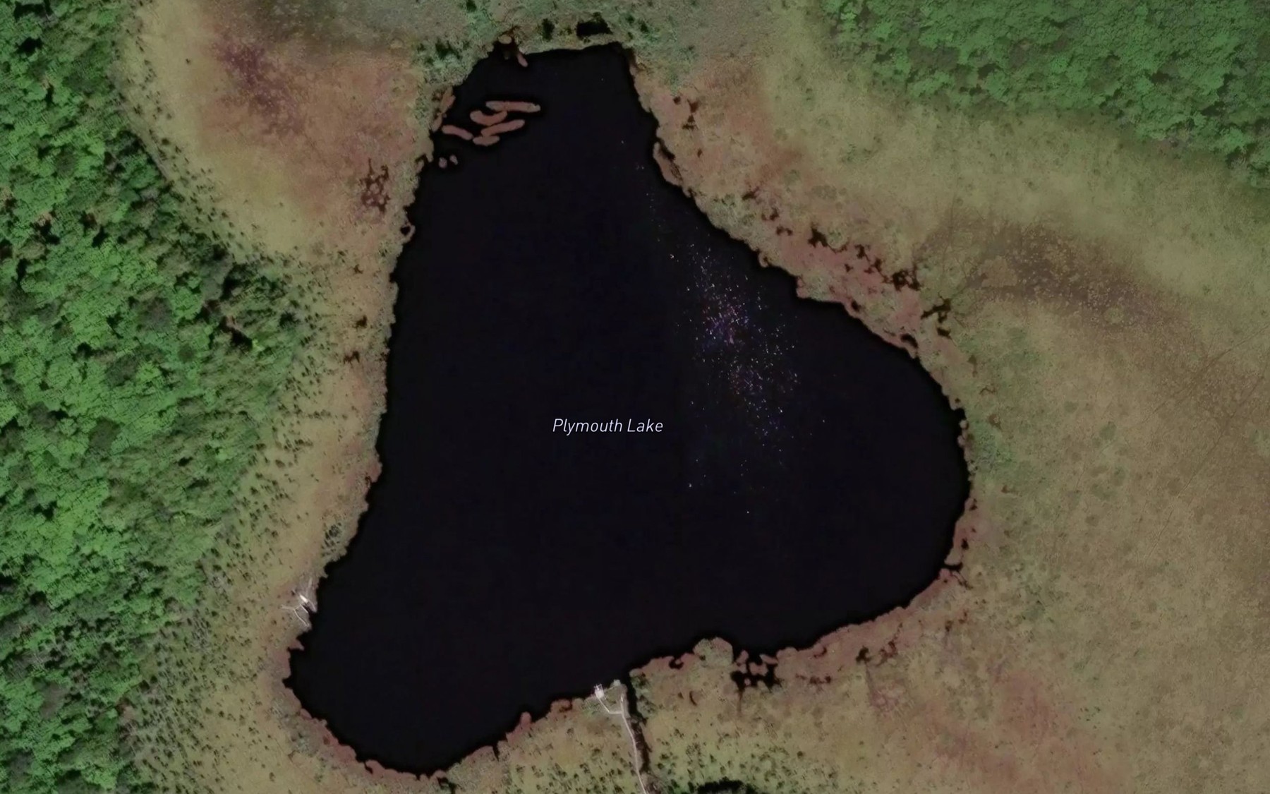 Satellite map of the Plymouth Lake