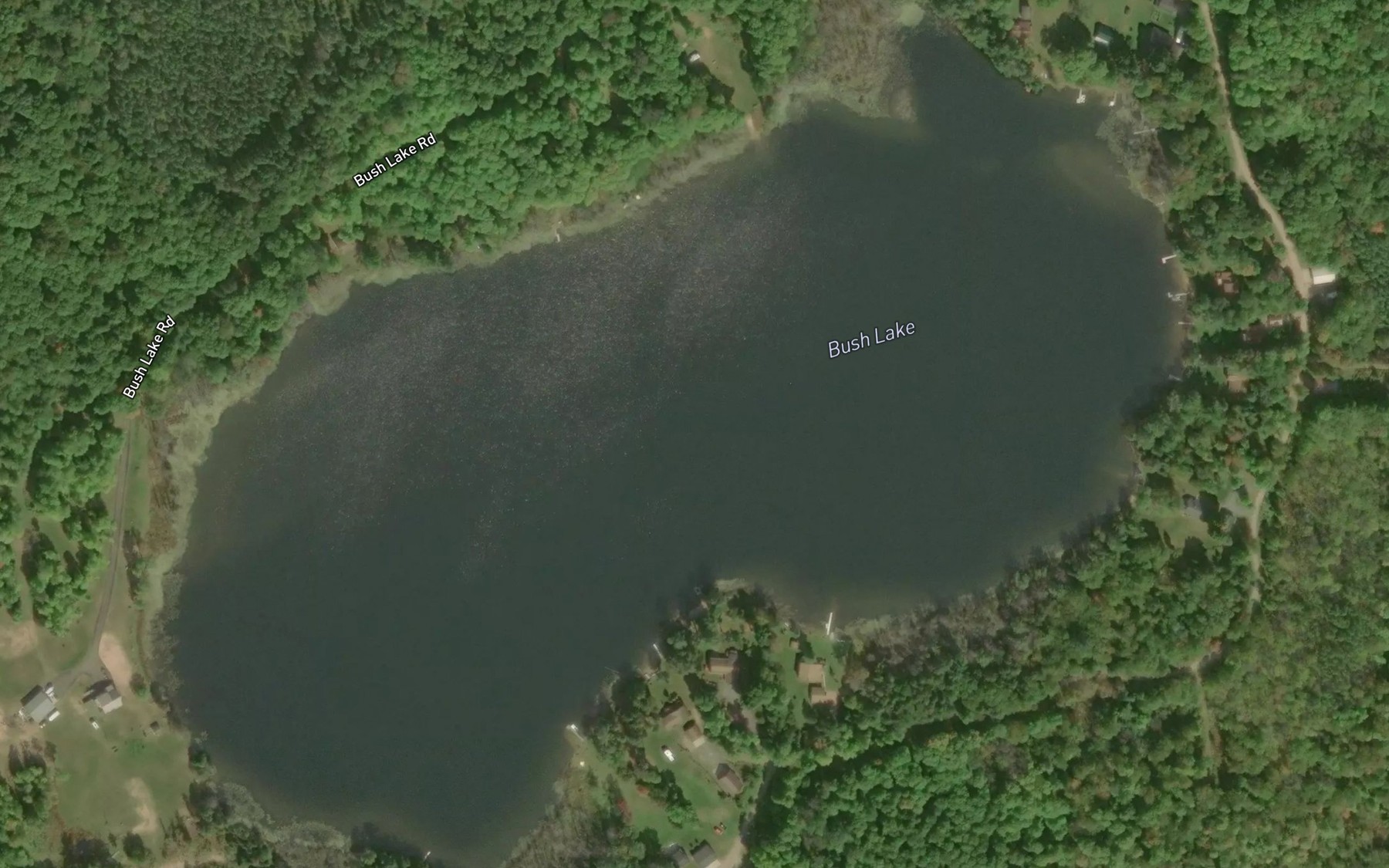 Satellite map of the Bush Lake