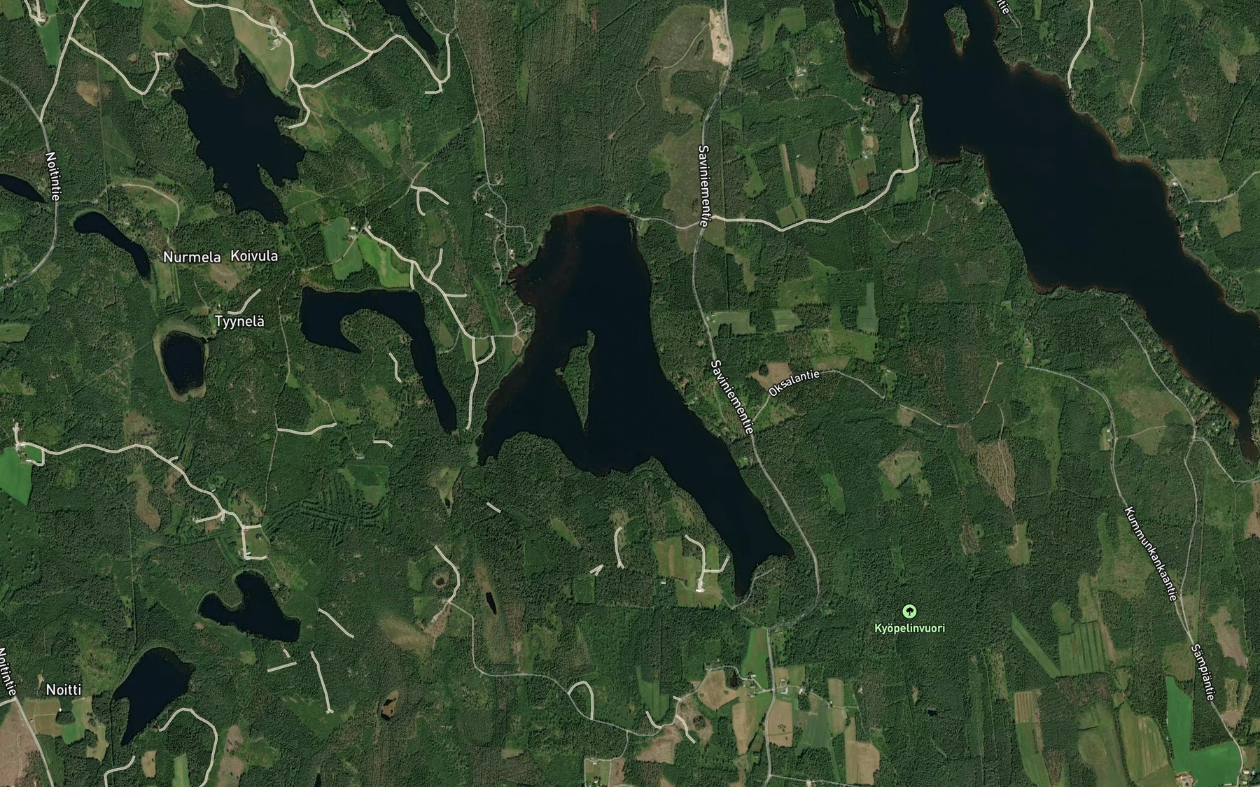 Satellite map of the Patajarvi
