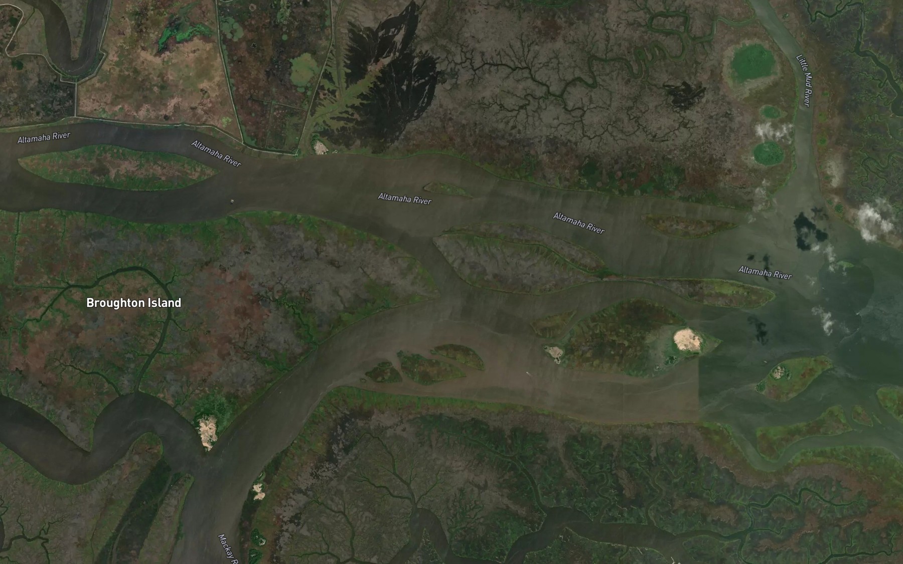 Satellite map of the Onemile Cut