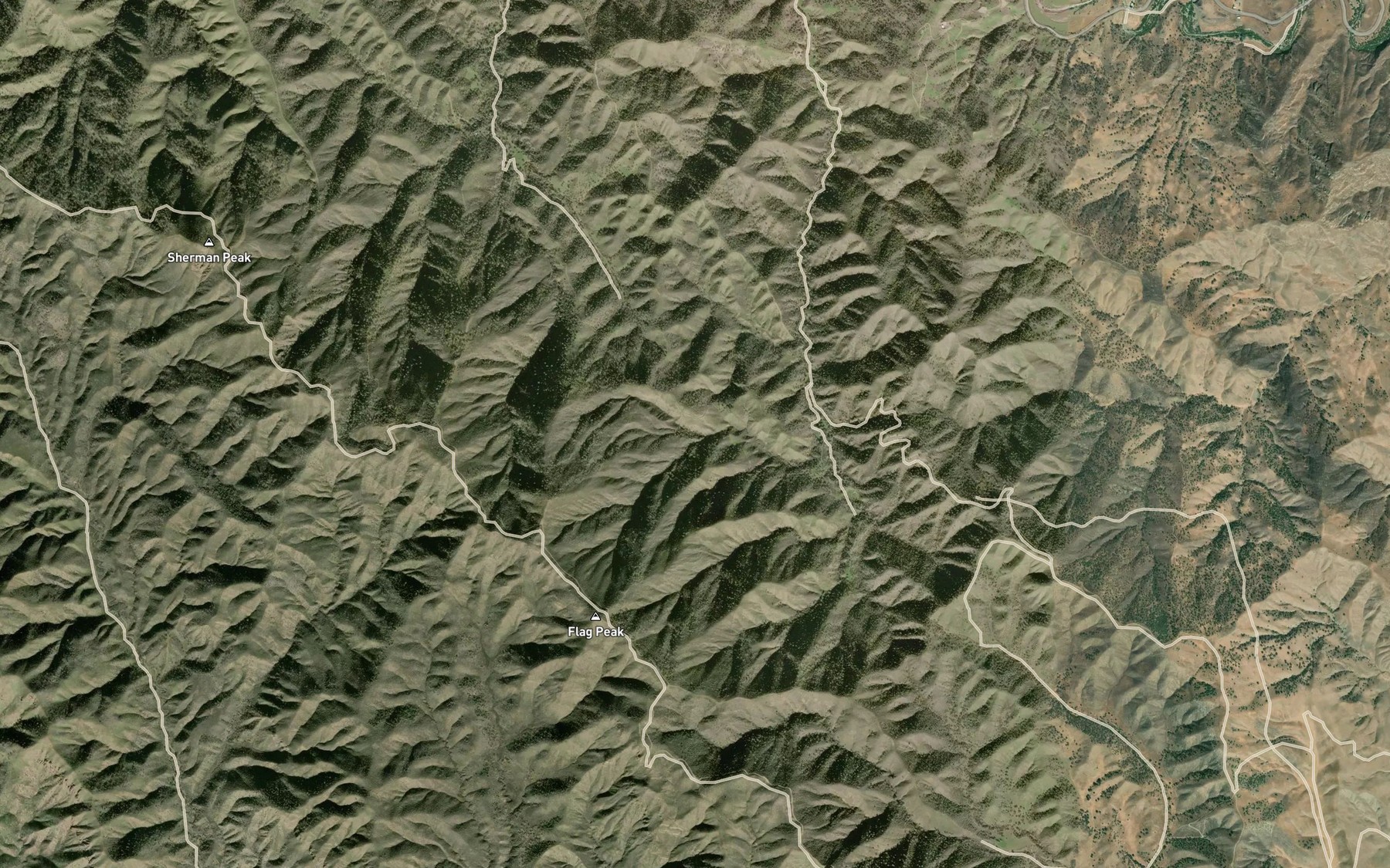 Satellite map of the Elliot Spring