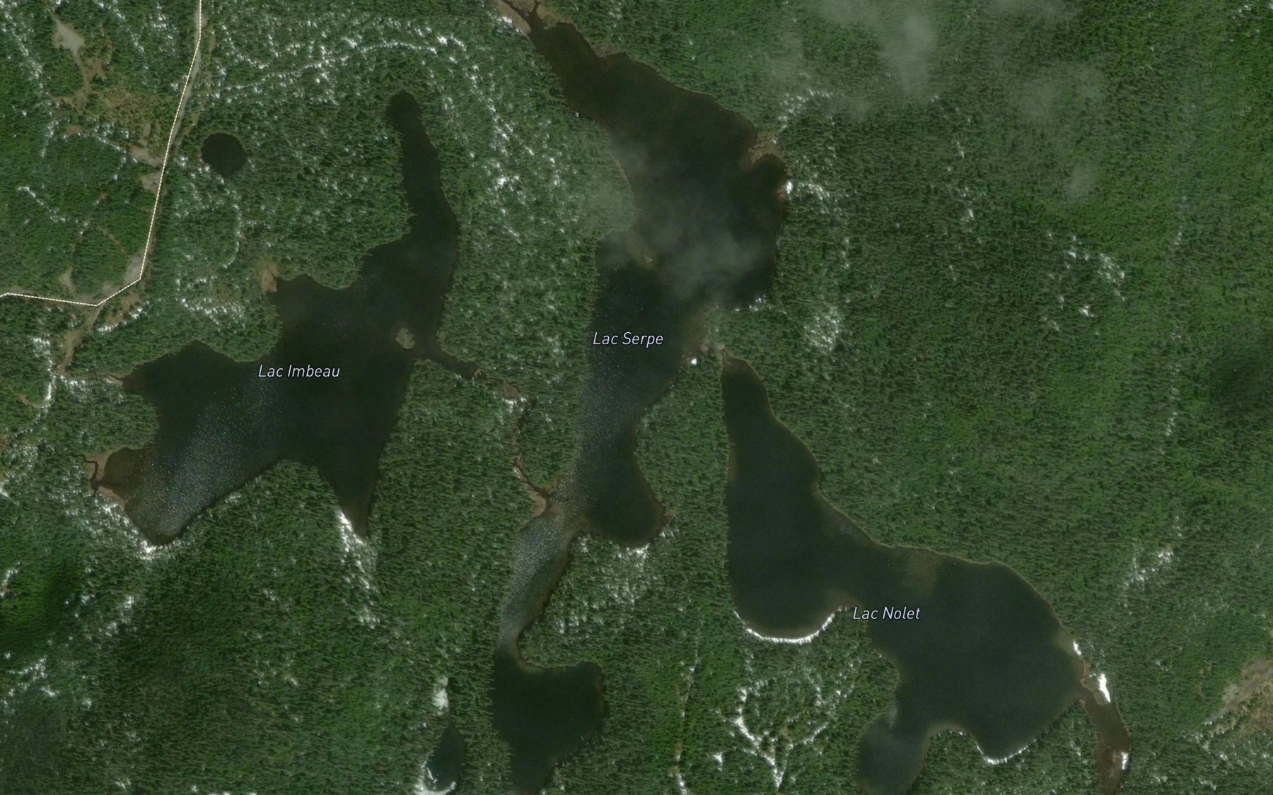 Satellite map of the Lac Serpe