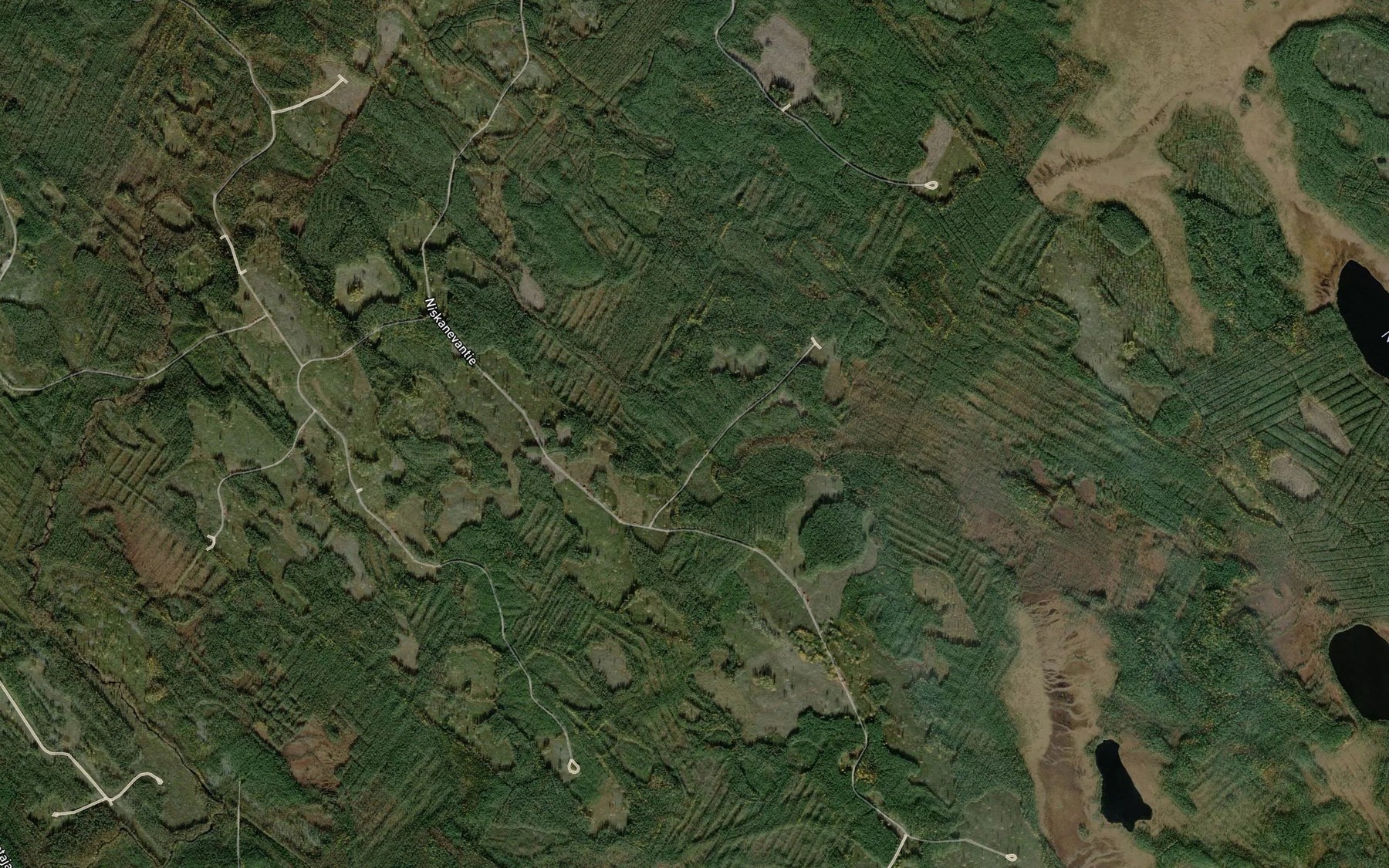 Satellite map of the Palkkionkoski