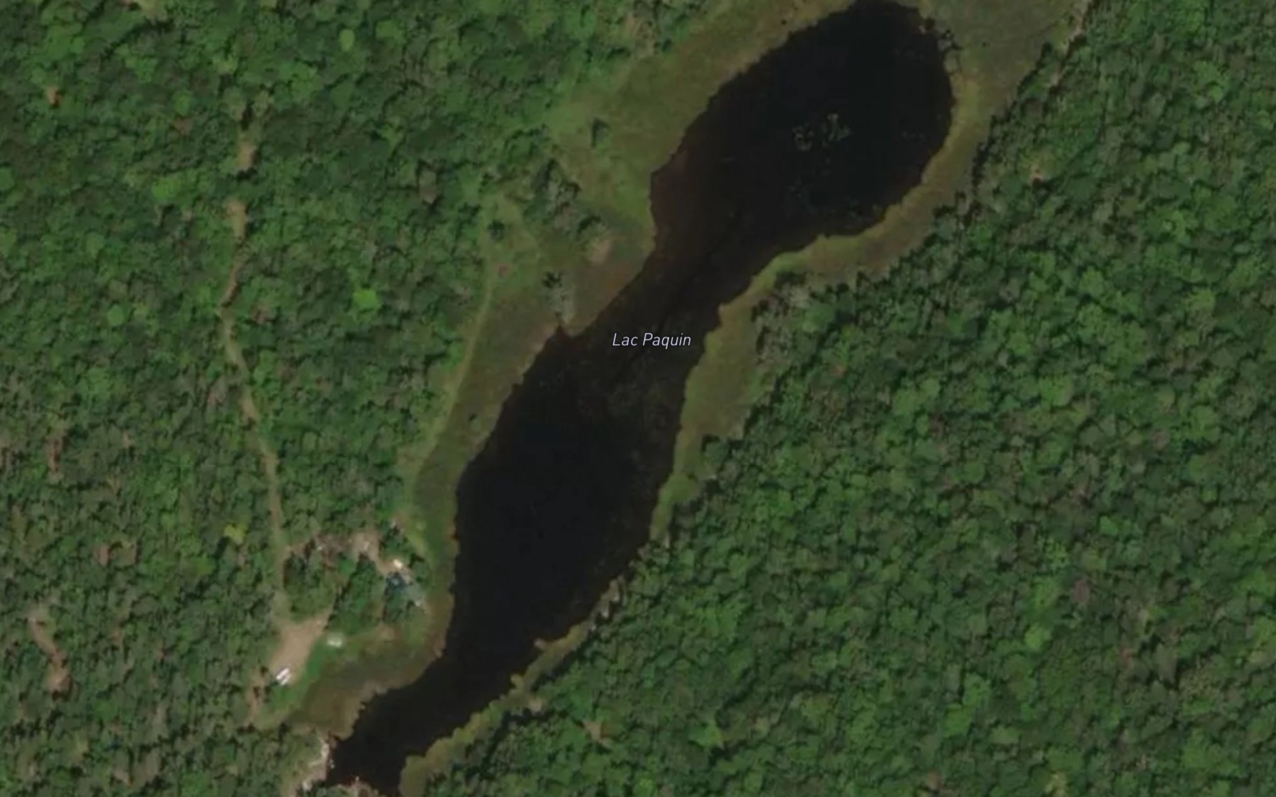 Satellite map of the Lac Paquin