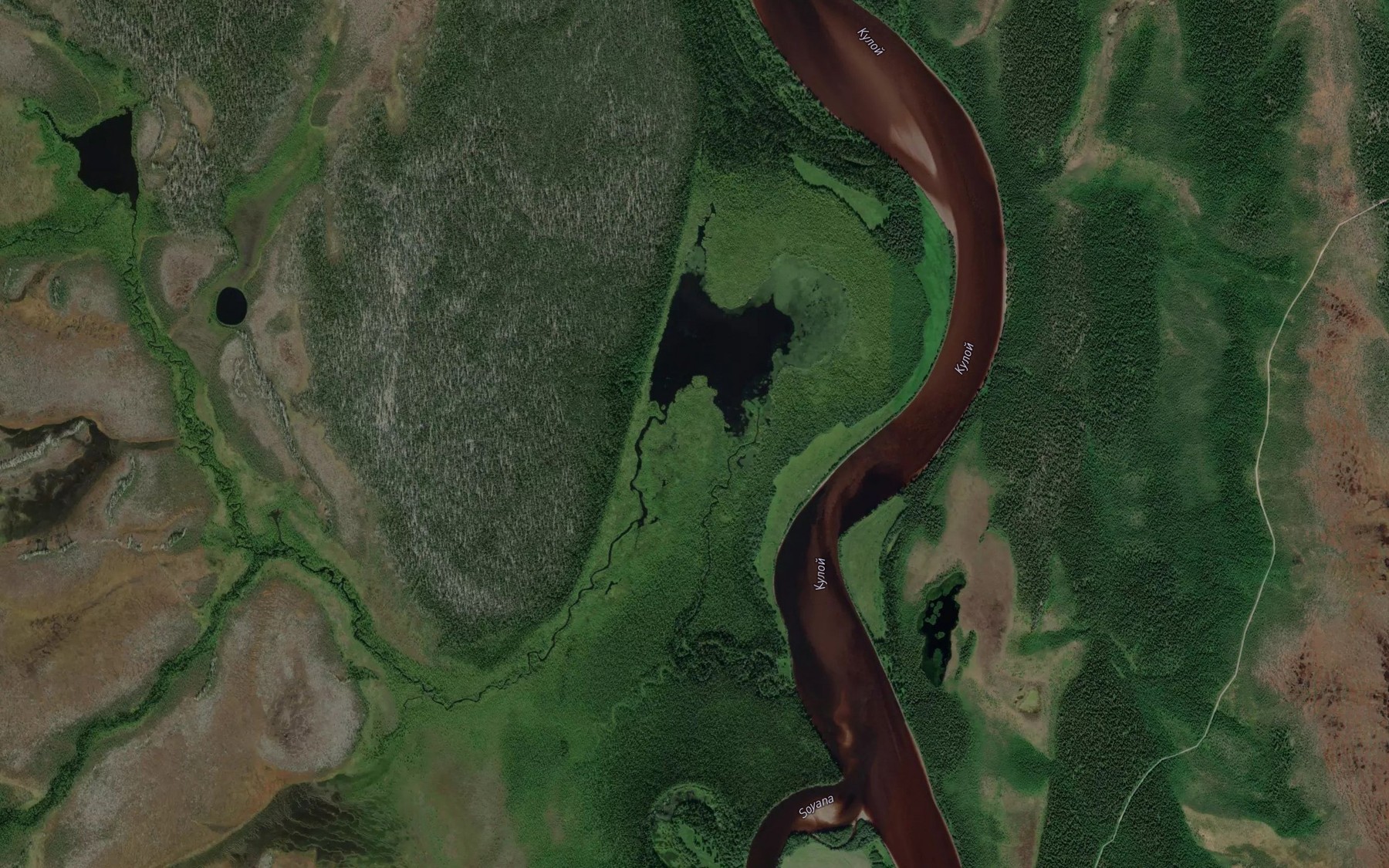 Satellite map of the Ozero Bol'shoye Chirskoye