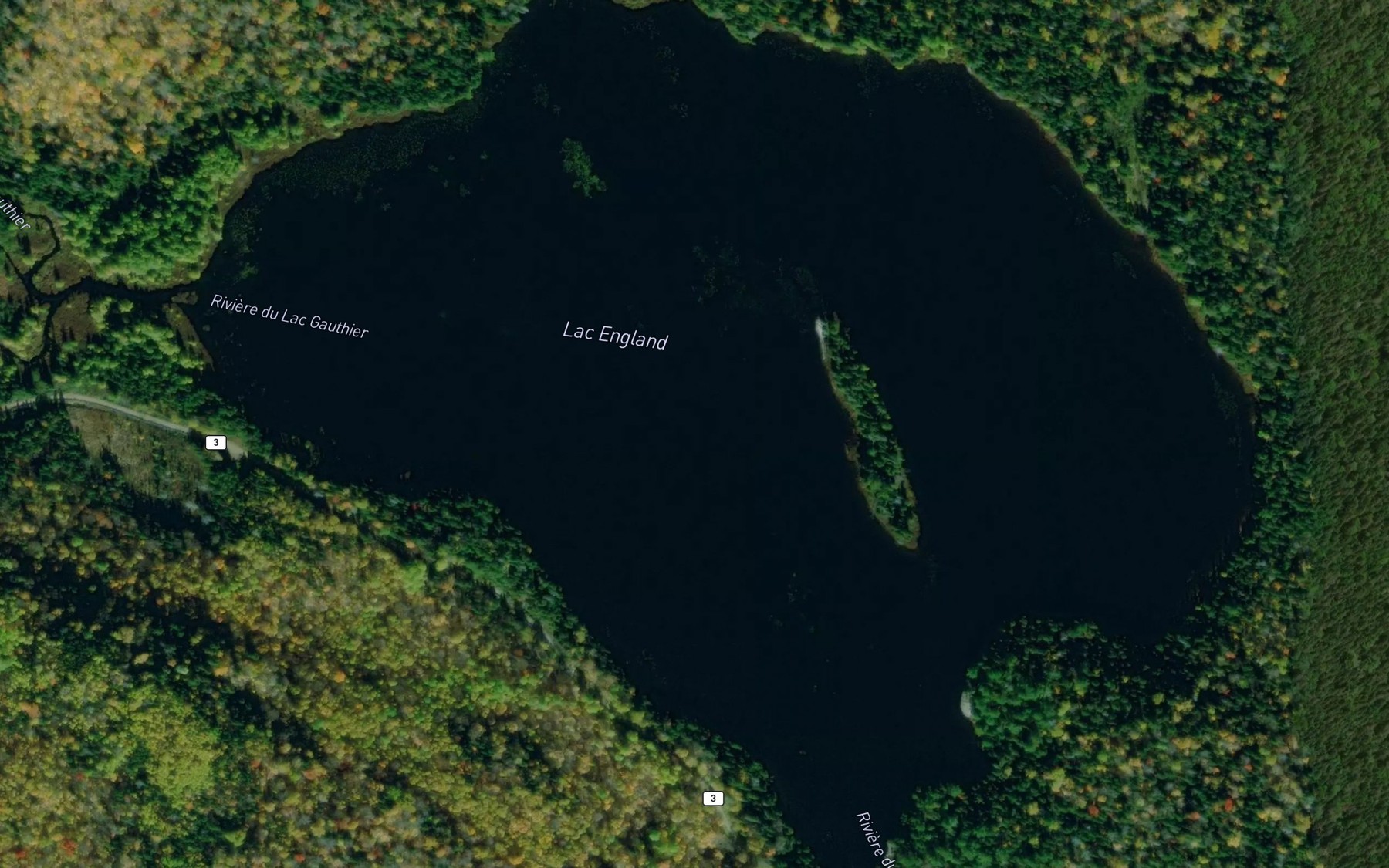 Satellite map of the Lac England