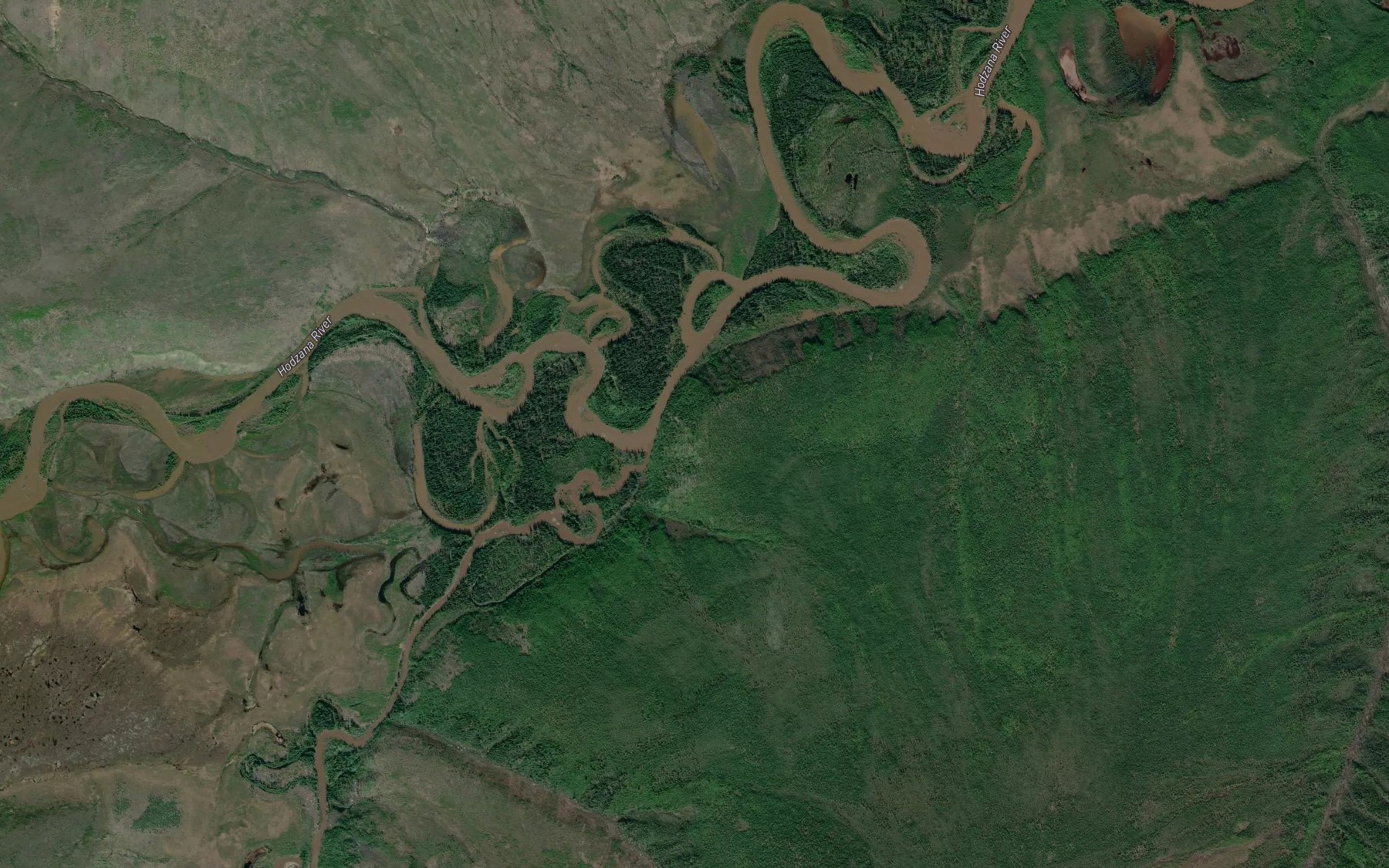 Satellite map of the Mud Fork