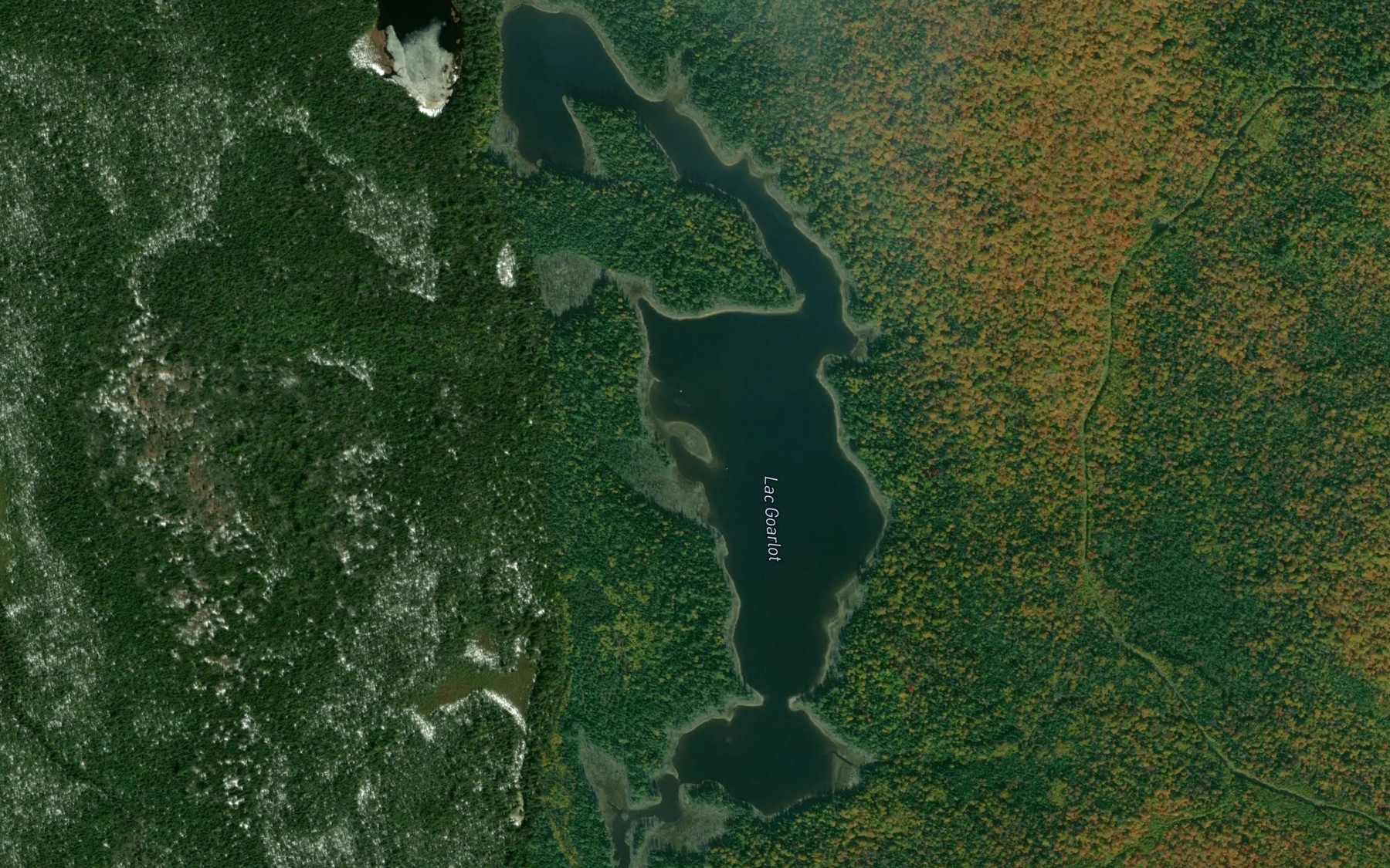 Satellite map of the Lac Goarlot