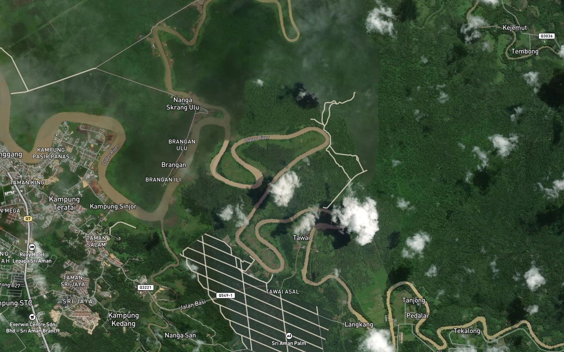 Satellite map of the Sungai Sengkabang