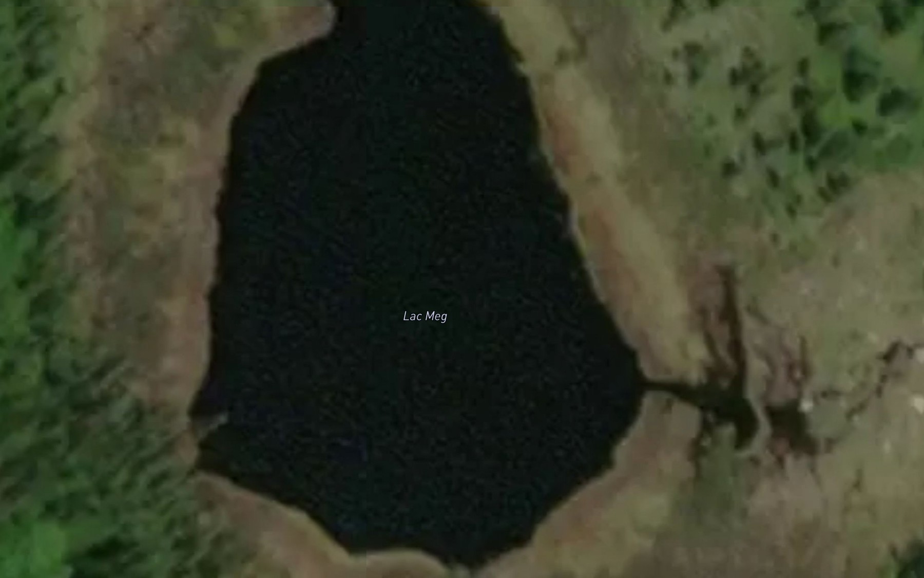 Satellite map of the Lac Meg